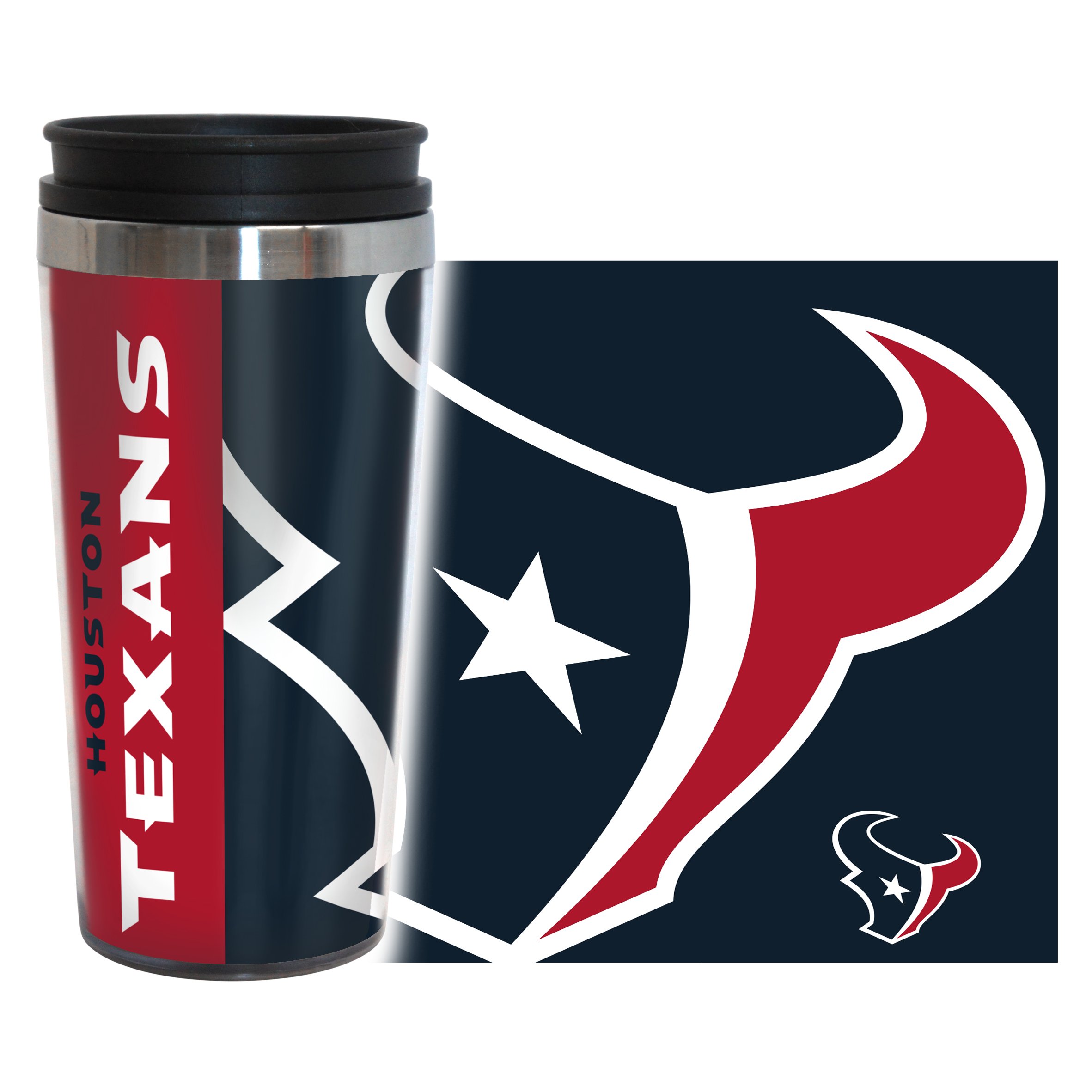 NFL Hype Travel Tumbler 16oz Insulated Stainless Steel Water Bottle with Lid - Perfect for Football Games, Camping & Outdoor Adventures