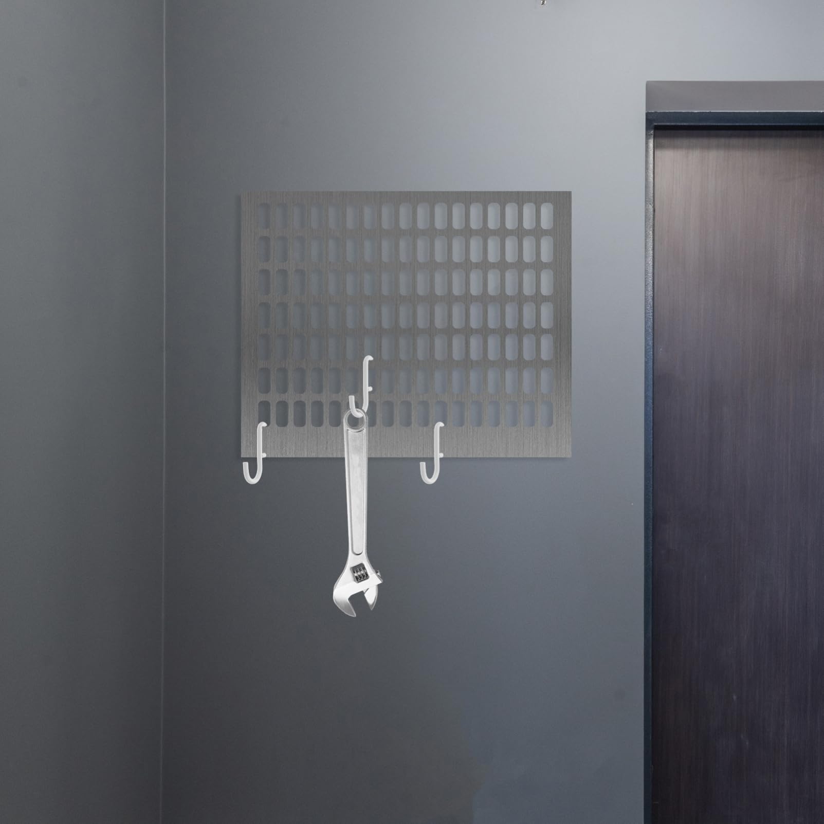 BUGUUYO 5 Pack Pegboard Hooks - Heavy Duty Iron Wall Mount Hooks for Garage, Kitchen & Bedroom Organization - White Storage Hanging Hooks for Tools, Utensils & Home Decor