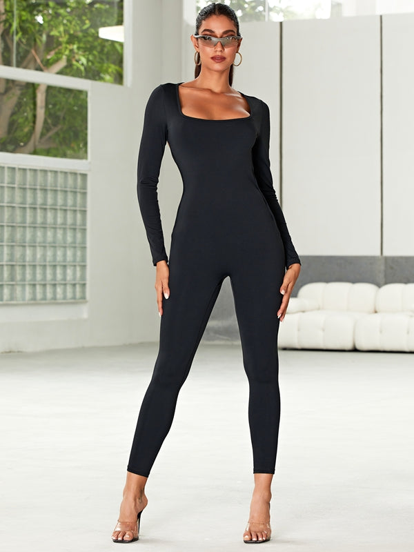 ZASUWA Women's Sexy Cutout Cross Back Jumpsuit - Stylish One Piece Bodysuit for Night Out, Party & Club Wear
