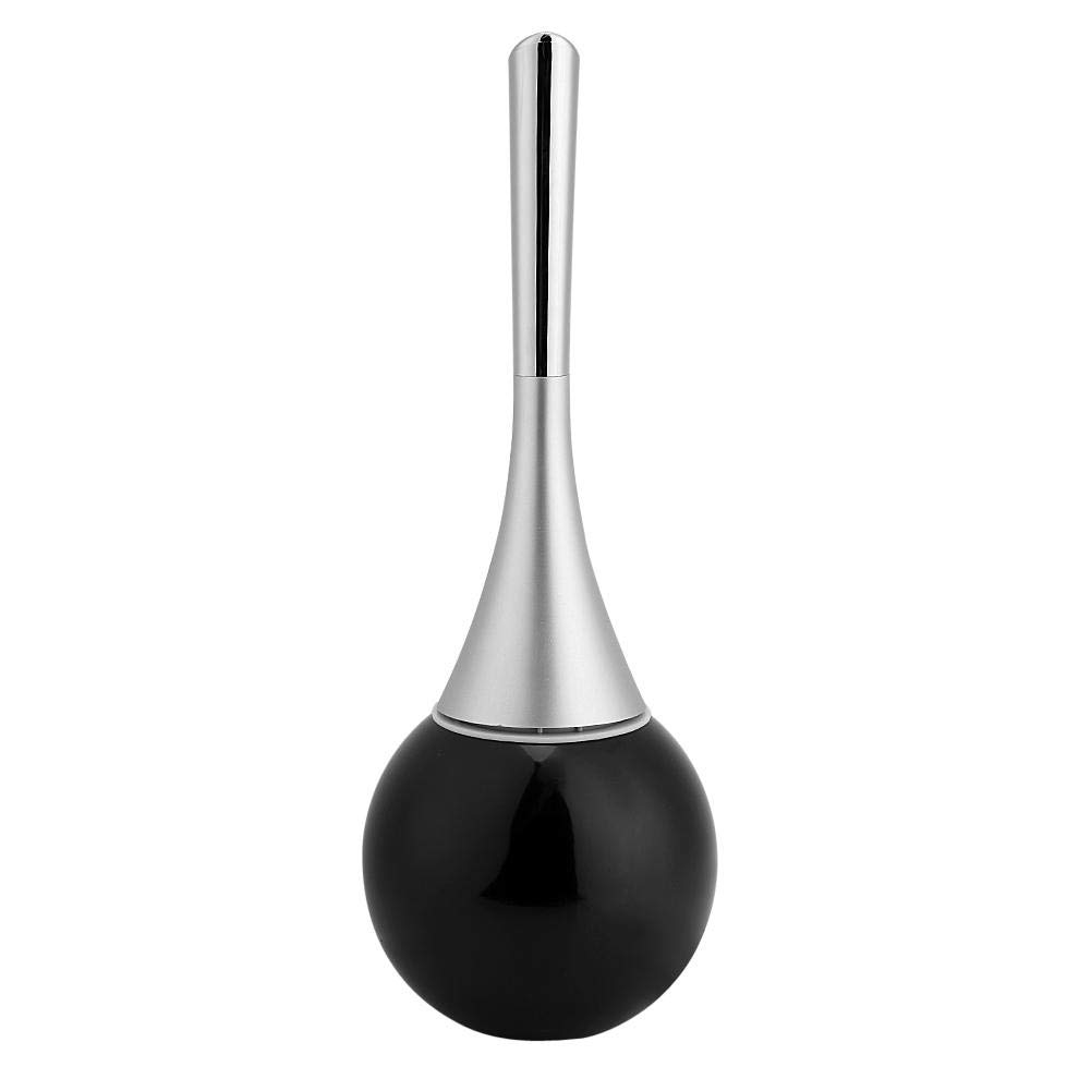 Stainless Steel Toilet Brush Set with Holder - Modern Bathroom Cleaning Tool for Toilet Scrub & Stain Removal (Black) - Perfect for Home, Apartment & Office Restroom Hygiene