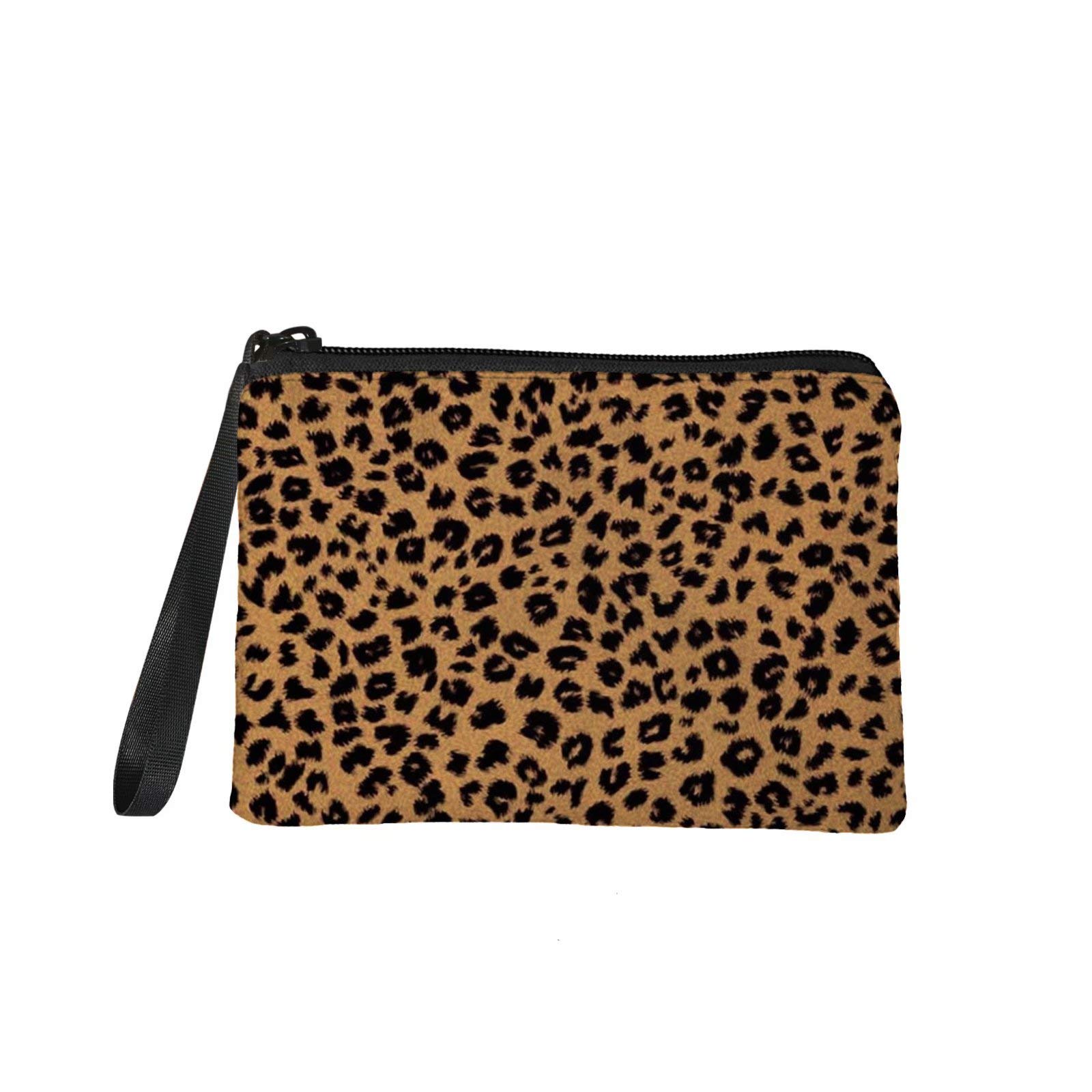 Forchrinse Leopard Print Makeup Bag - Large Travel Cosmetic Organizer with Handle, Roomy Toiletry Pouch for Women | Perfect for Vacation, Gym, and Daily Essentials Storage