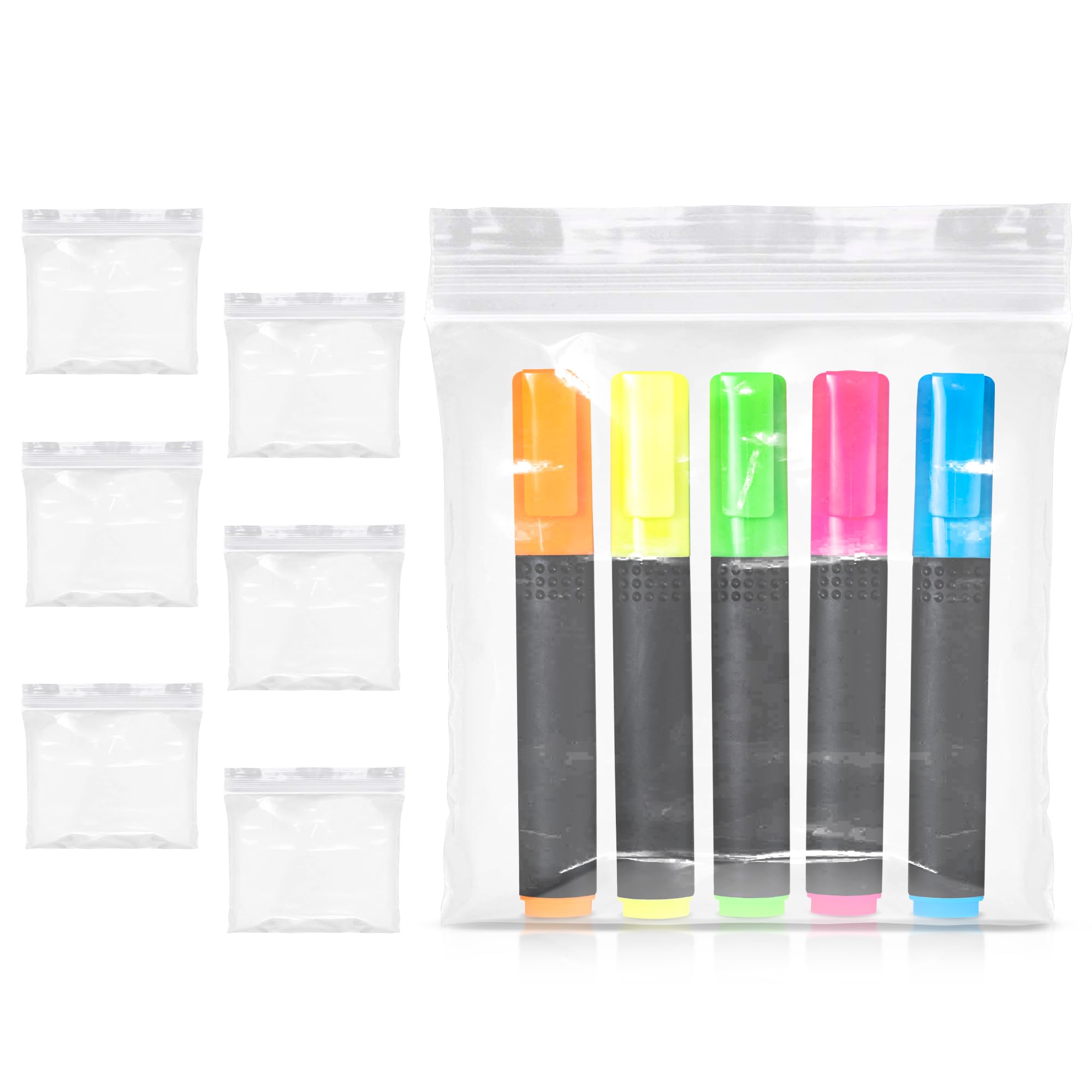 1000 Pack 6x6 Inch Clear Reclosable Zipper Bags - 2 Mil Thick High Clarity Polypropylene Resealable Plastic Bags for Food Storage, Crafts & Retail Packaging | Airtight Seal Top Poly Bags for Organizing, Snacks & Small Items