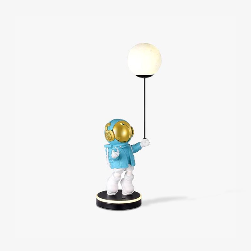 Astronaut and Planet Lamp - 3D LED Night Light for Kids Room, Space Themed Nursery Decor, Cool Gift for Boys & Girls | Perfect for Bedtime, Study Room, and Space Enthusiasts