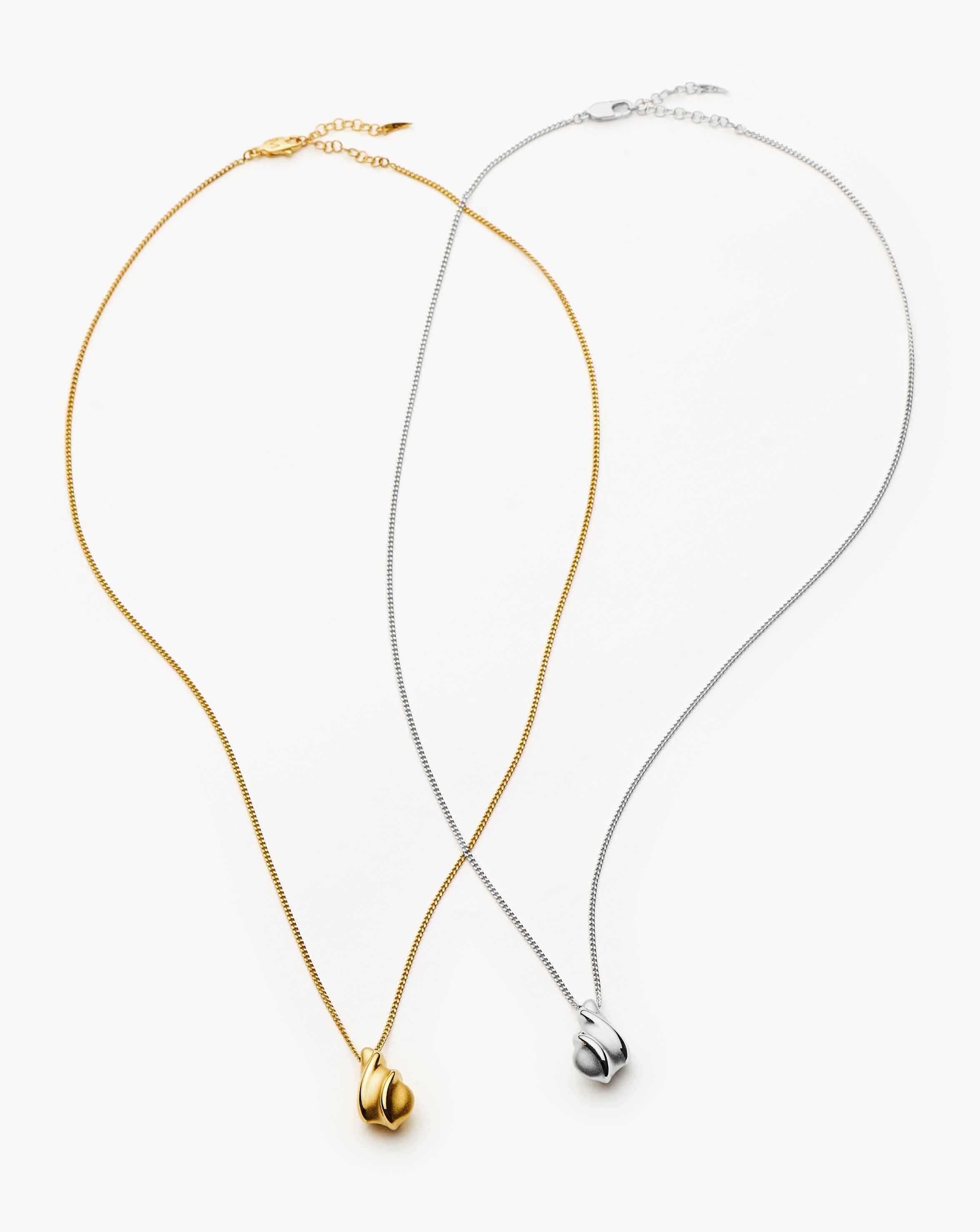 Savi Ridge Droplet Pendant Necklace - Silver Plated Dainty Layering Necklace for Women, Perfect for Everyday Wear, Date Night & Gift Giving
