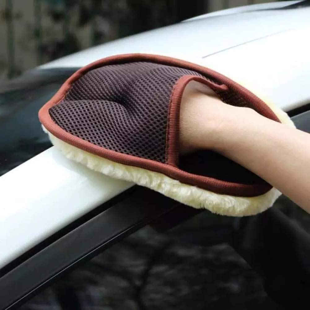 Premium Microfiber Car Wash Mitt - Ultra Soft & Absorbent Cleaning Glove for Car Detailing, Waxing & Polishing - Universal Fit for Windshield, Windows, Home & Kitchen Use - Ideal for Car Enthusiasts & Professional Detailers (Black)