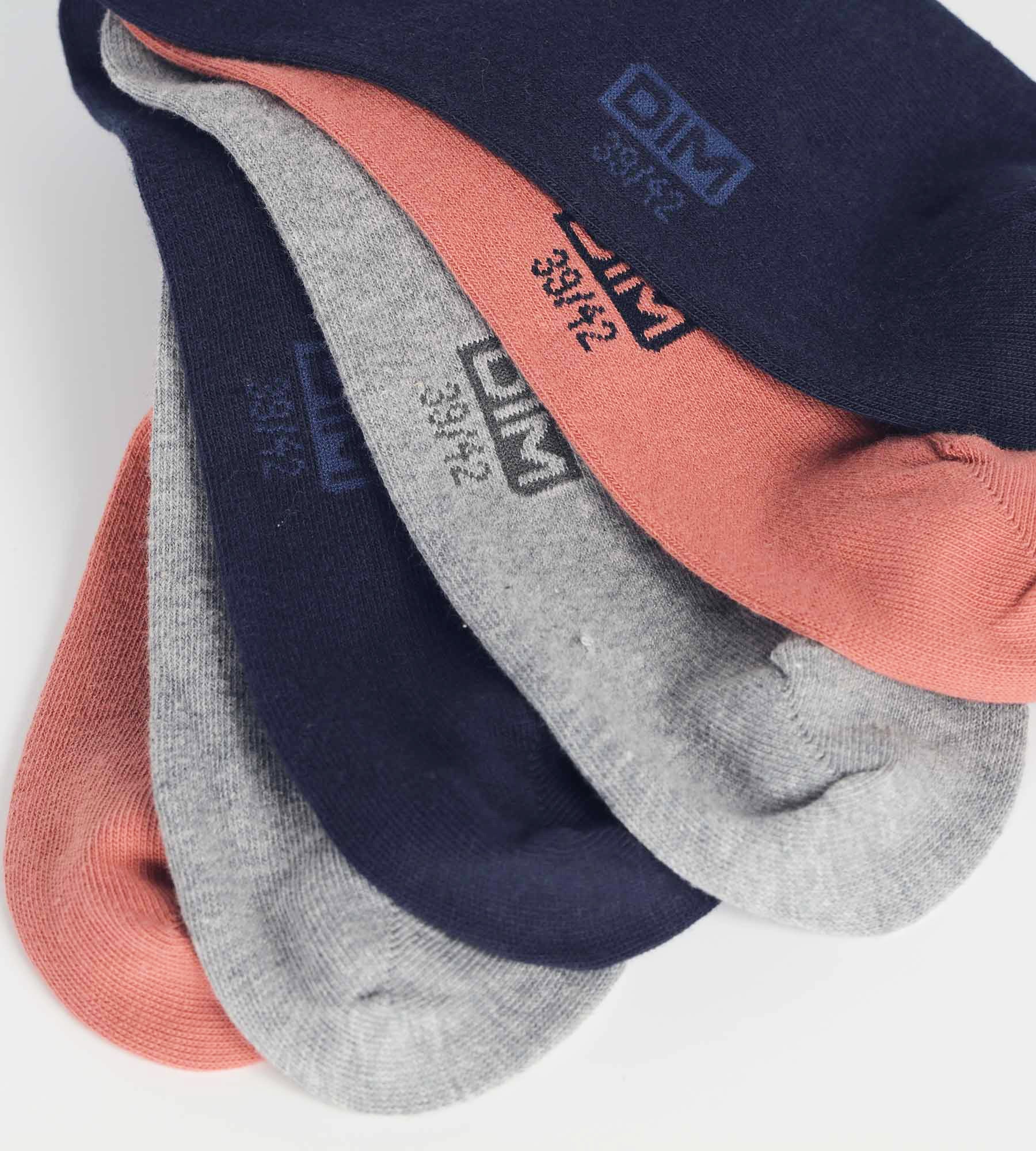 3 Pack Men's Cotton Socks Navy & Rose - Soft Breathable Casual Crew Socks for Everyday Wear, Gym, Work & Outdoor Activities