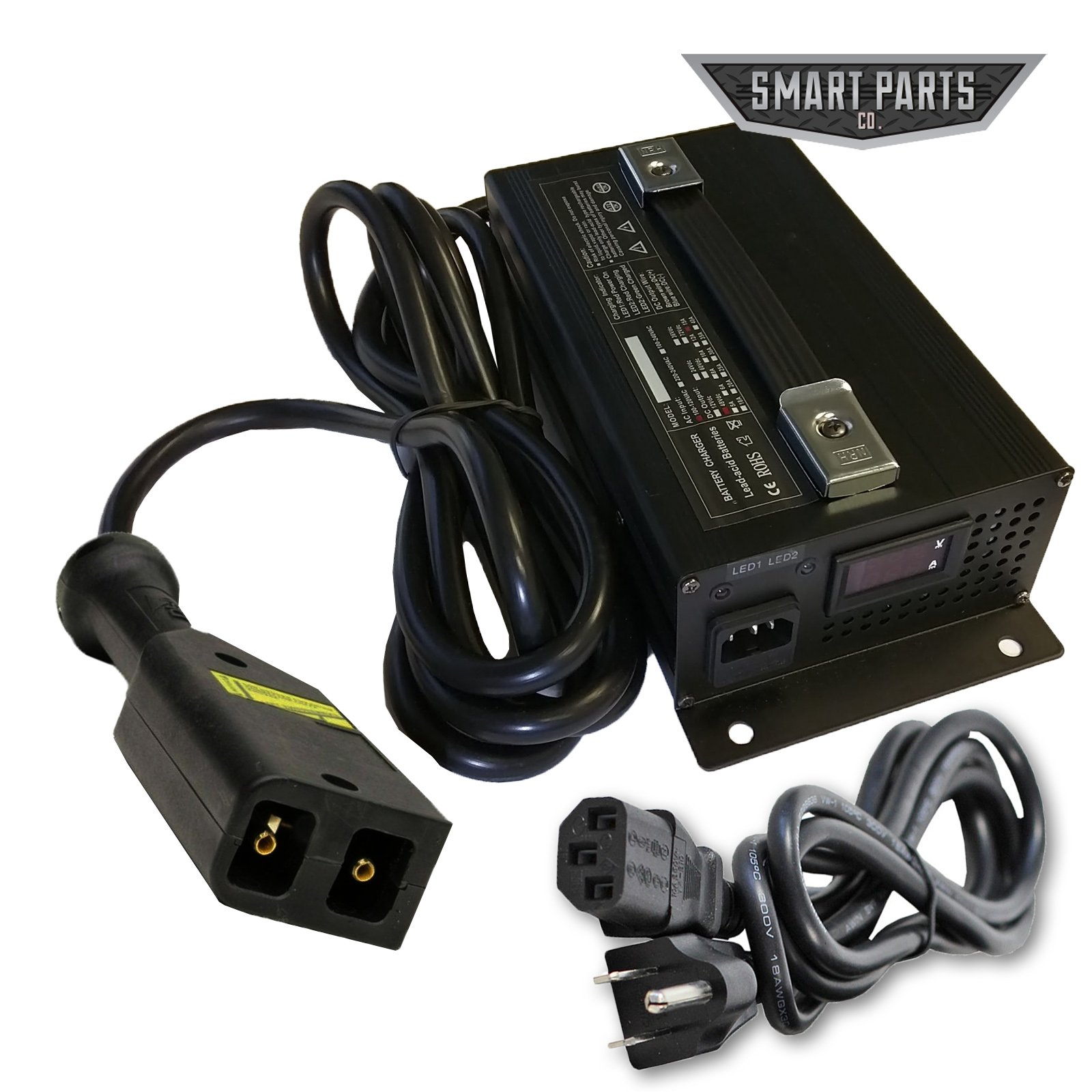 36V 18A Golf Cart Battery Charger for EZGO TXT & Medalist - Fast Charging with LED Display | Perfect for Golf Carts, Utility Vehicles & Off-Grid Power Systems
