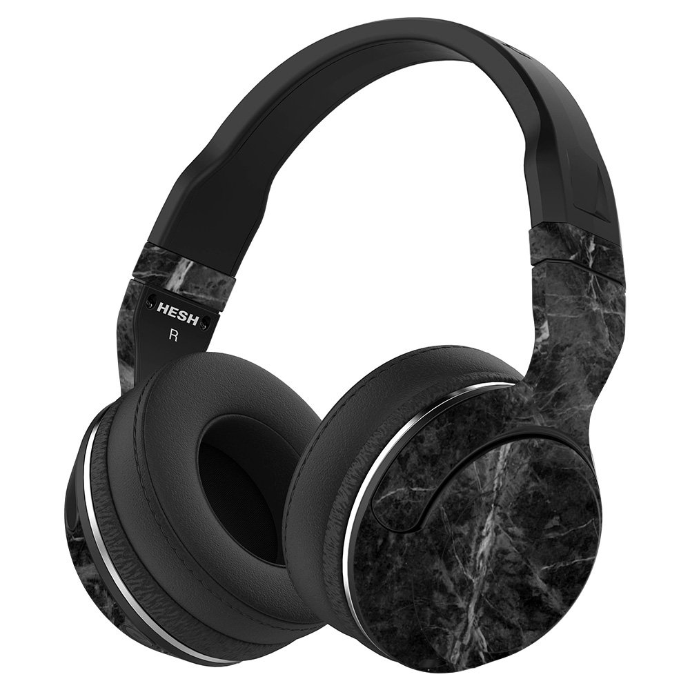 MightySkins Vinyl Wrap Cover for Skullcandy Hesh 2 Wireless Headphones - Black Marble Design | Protective & Durable Skin | Easy to Apply & Remove | Made in USA | Perfect for Travel, Gym & Daily Use