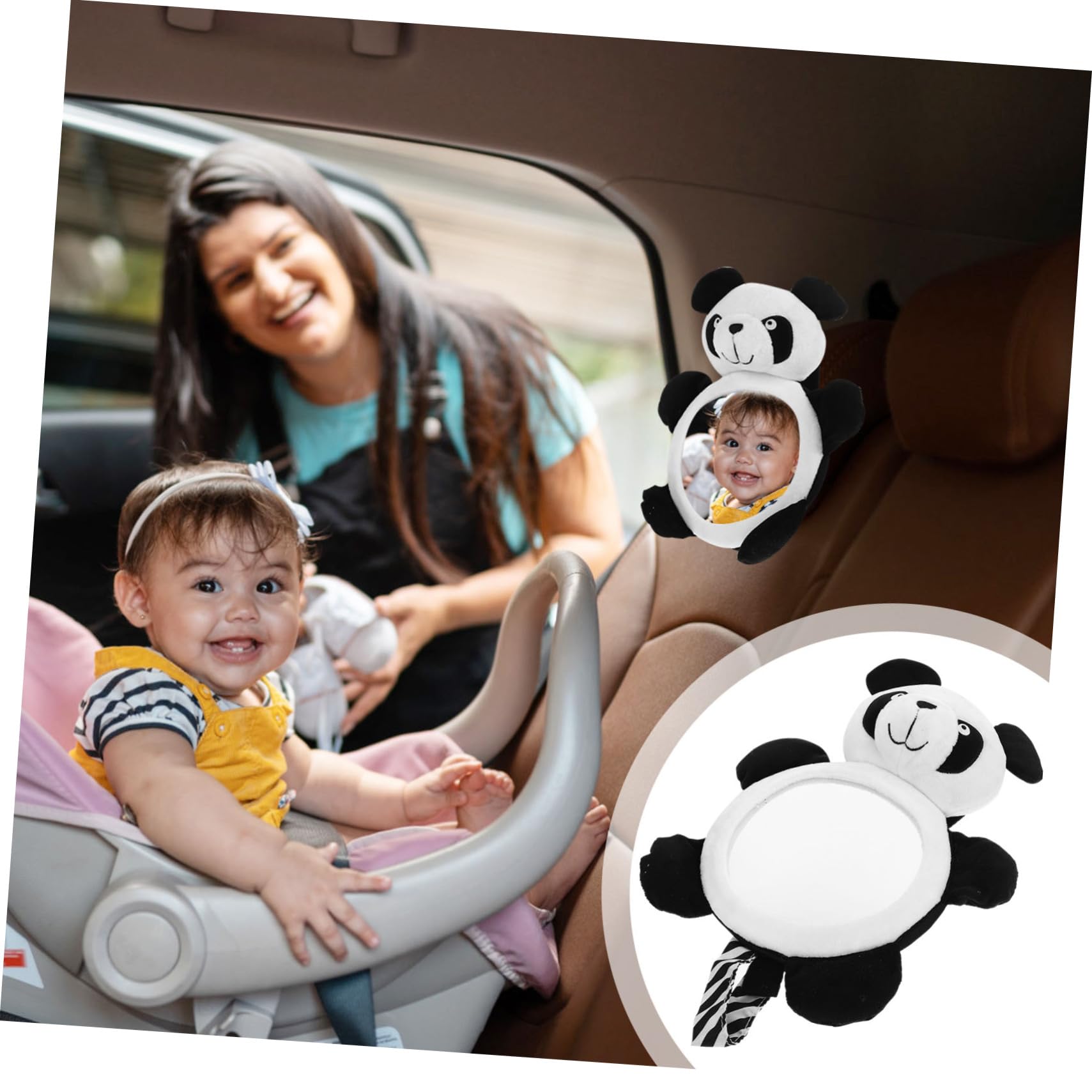 Wakauto Acrylic Car Mirror Toys for Kids - Safe Rear-Facing Car Seat Mirror for Babies & Toddlers - Perfect for Entertaining and Monitoring Your Child on Road Trips