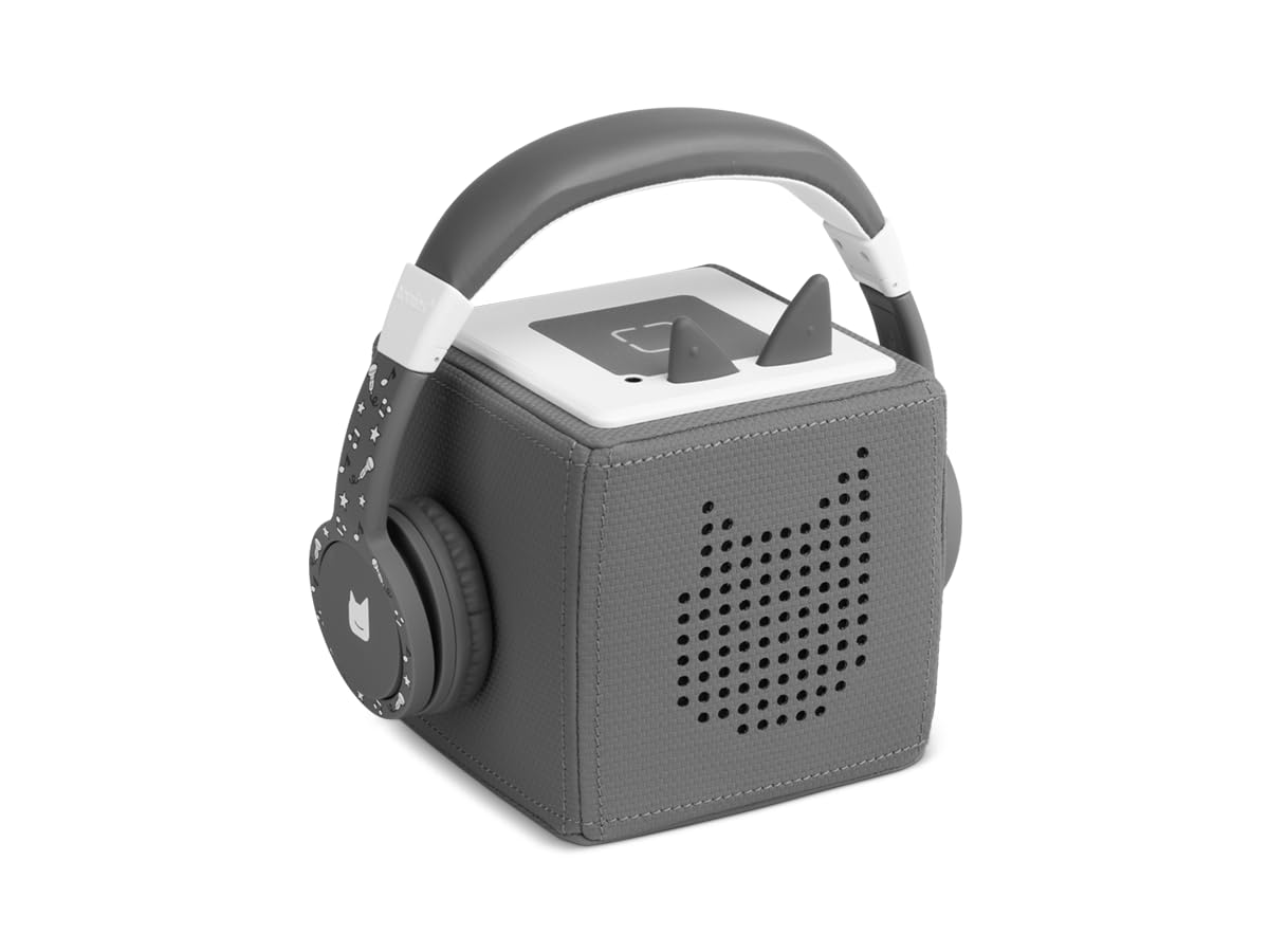Tonies Foldable Headphones - Lightweight & Comfortable Wireless Headphones with Noise Cancelling, Grey (Model 10002568) for Kids, Travel, Work & Study
