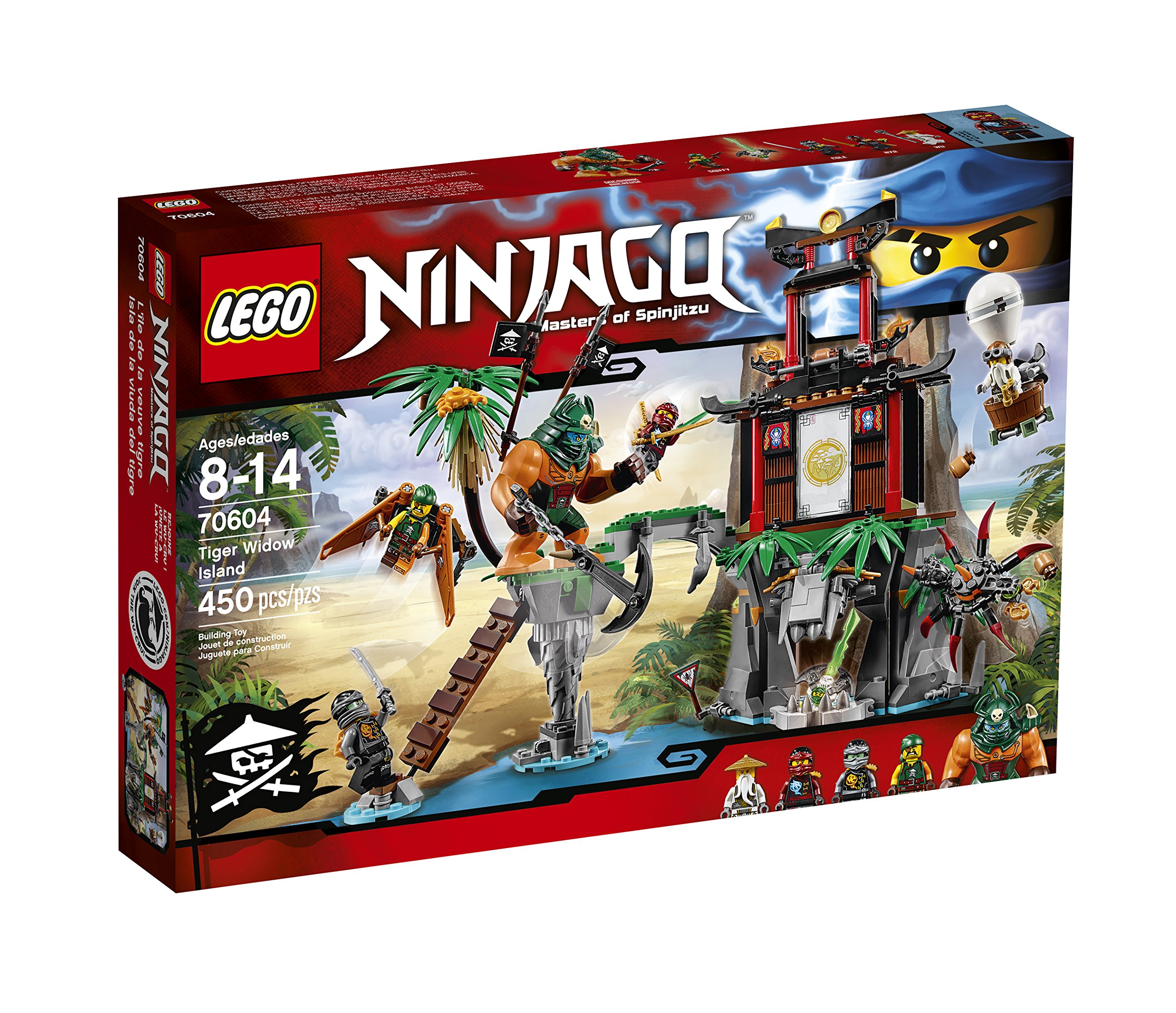 LEGO Ninjago Tiger Widow Island 70604 Building Kit (450 Pieces) - Creative Construction Toy for Kids, Perfect for Birthday Gifts & Ninja-Themed Playtime