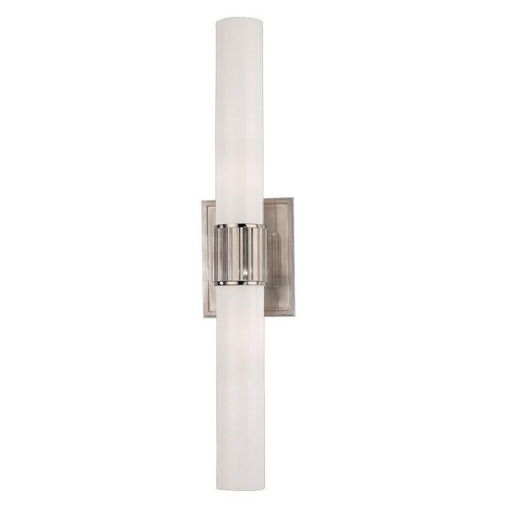 Hudson Valley Lighting Fulton 2-Light Wall Sconce in Satin Nickel - Elegant Bathroom Vanity Lighting & Bedroom Wall Decor