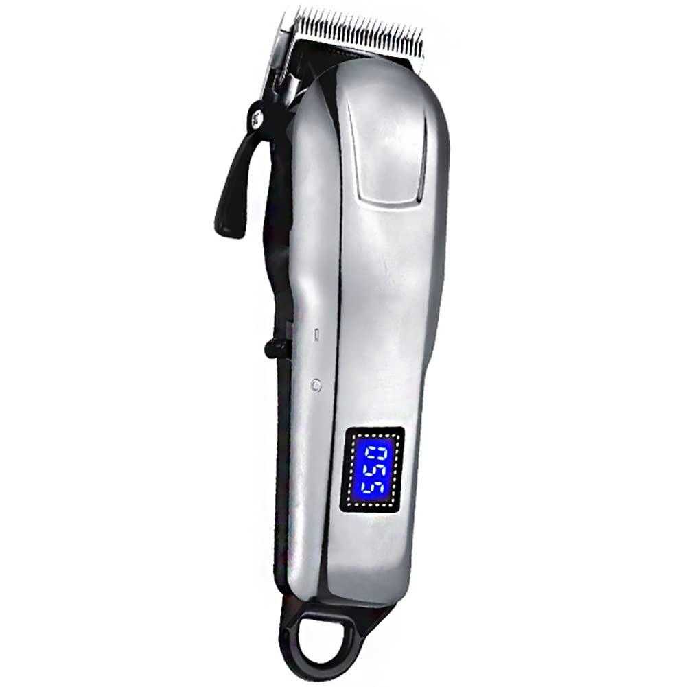 Professional Hair Clippers for Men - Rechargeable Cordless Barber Trimmer with LED Display & Adjustable Blades | Perfect for Home Haircuts, Beard Trimming & Salon Styling