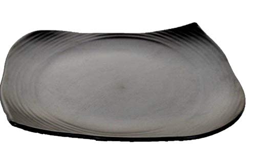 Black Rectangular Melamine Plates - 10-Piece Set (10.125
