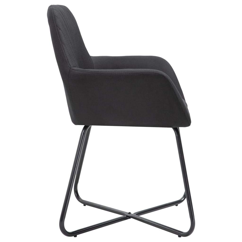 2 Pack Black Fabric Dining Chairs - Modern Comfortable Kitchen Chairs Set for Dining Room, Living Room, Bedroom & Restaurant Use - Perfect for Family Gatherings & Entertaining Guests