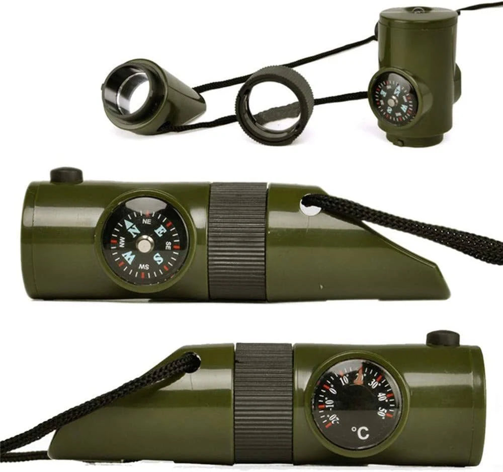Best Survival Whistle with Compass - Emergency Outdoor Gear for Hiking, Camping & Adventure - Loud Safety Signal & Navigation Tool