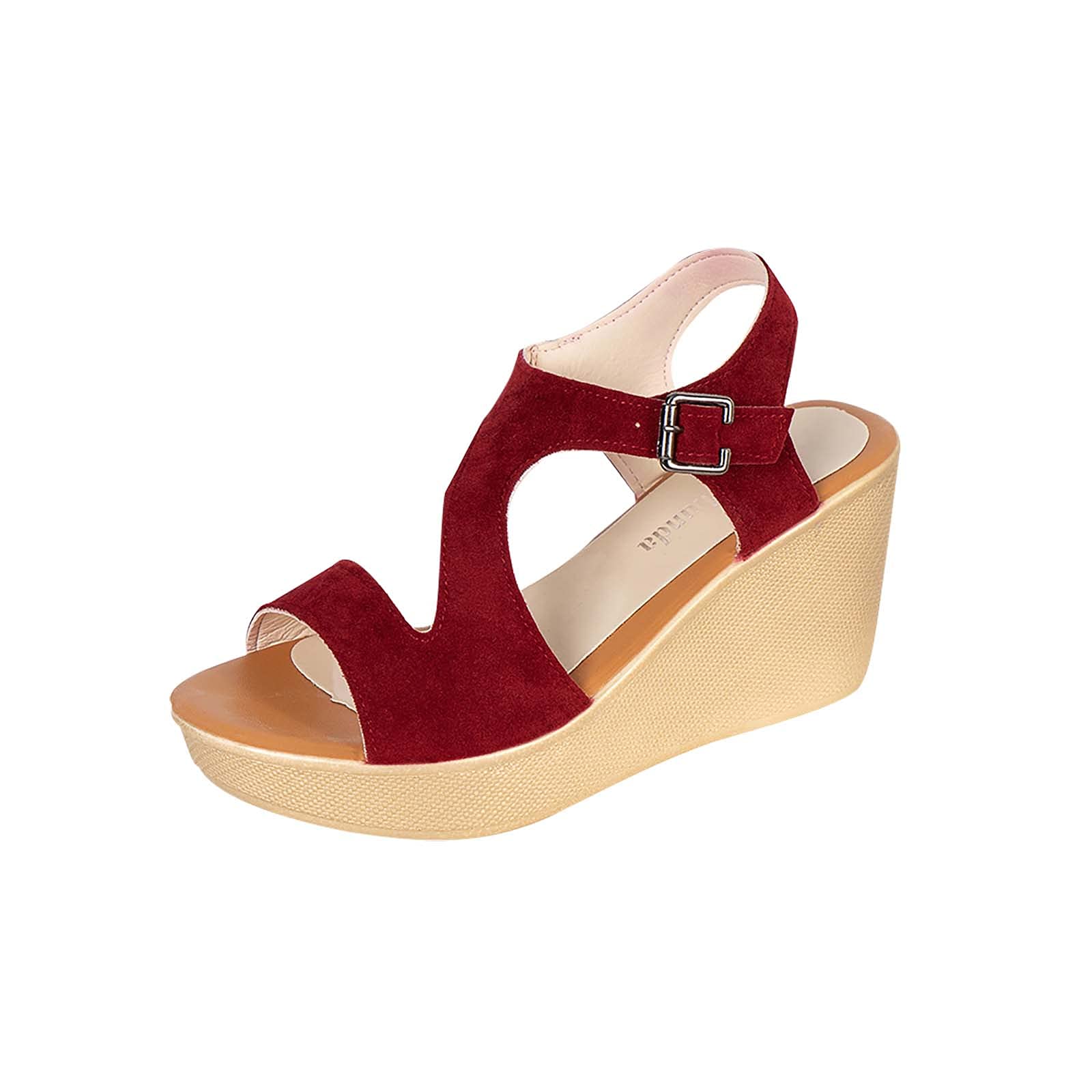 Women's Casual Wedge Sandals - Fashion Suede High Heel Open Toe Platform Shoes for Summer | Comfortable Roman Style Beach & Vacation Shoes | Perfect for Outdoor Walking, Dating, and Parties