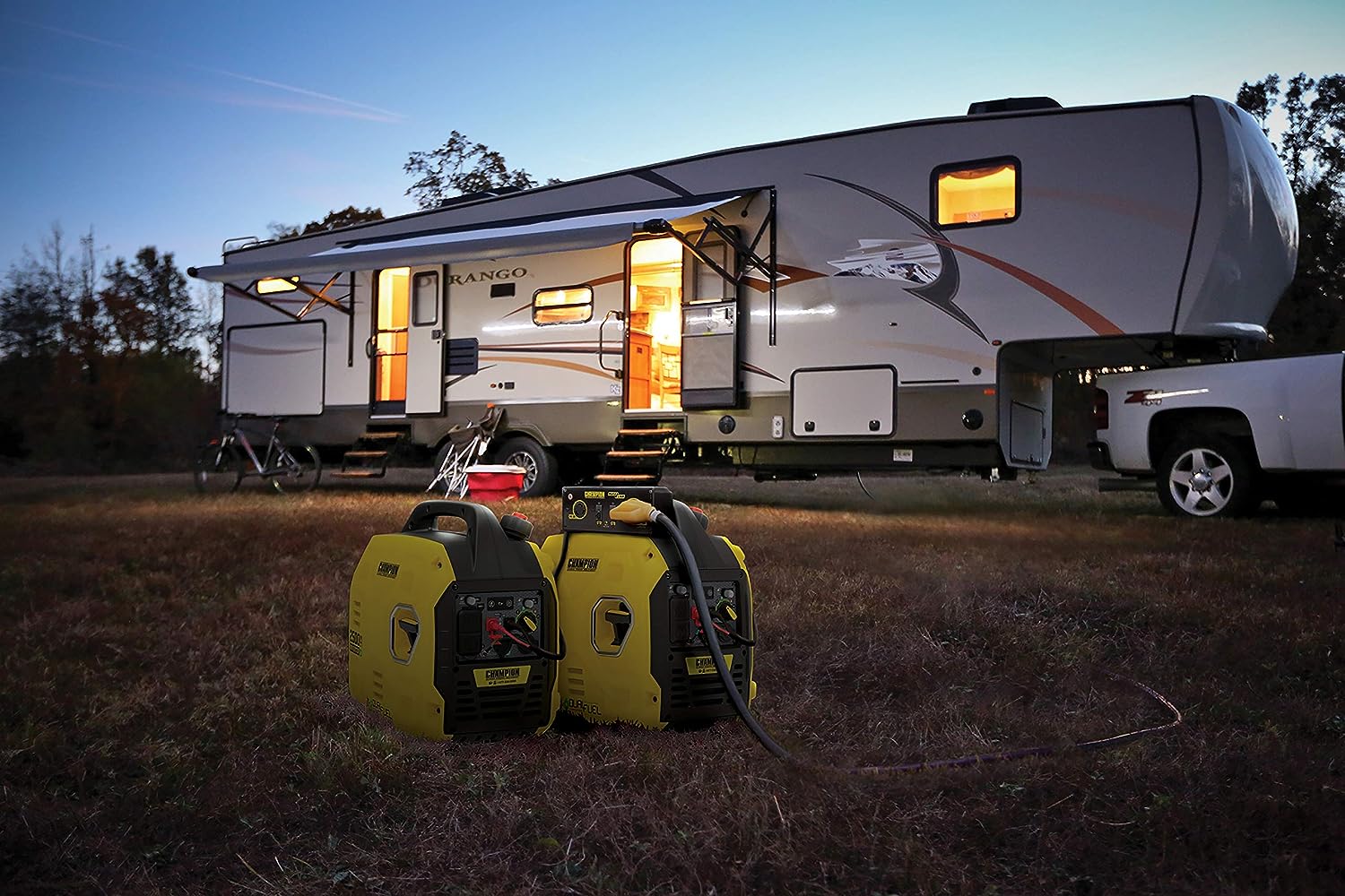 Champion 200962 1850W/2500W Dual Fuel Inverter Generator - Portable, Quiet & Reliable Power for Camping, RV Trips & Emergency Backup