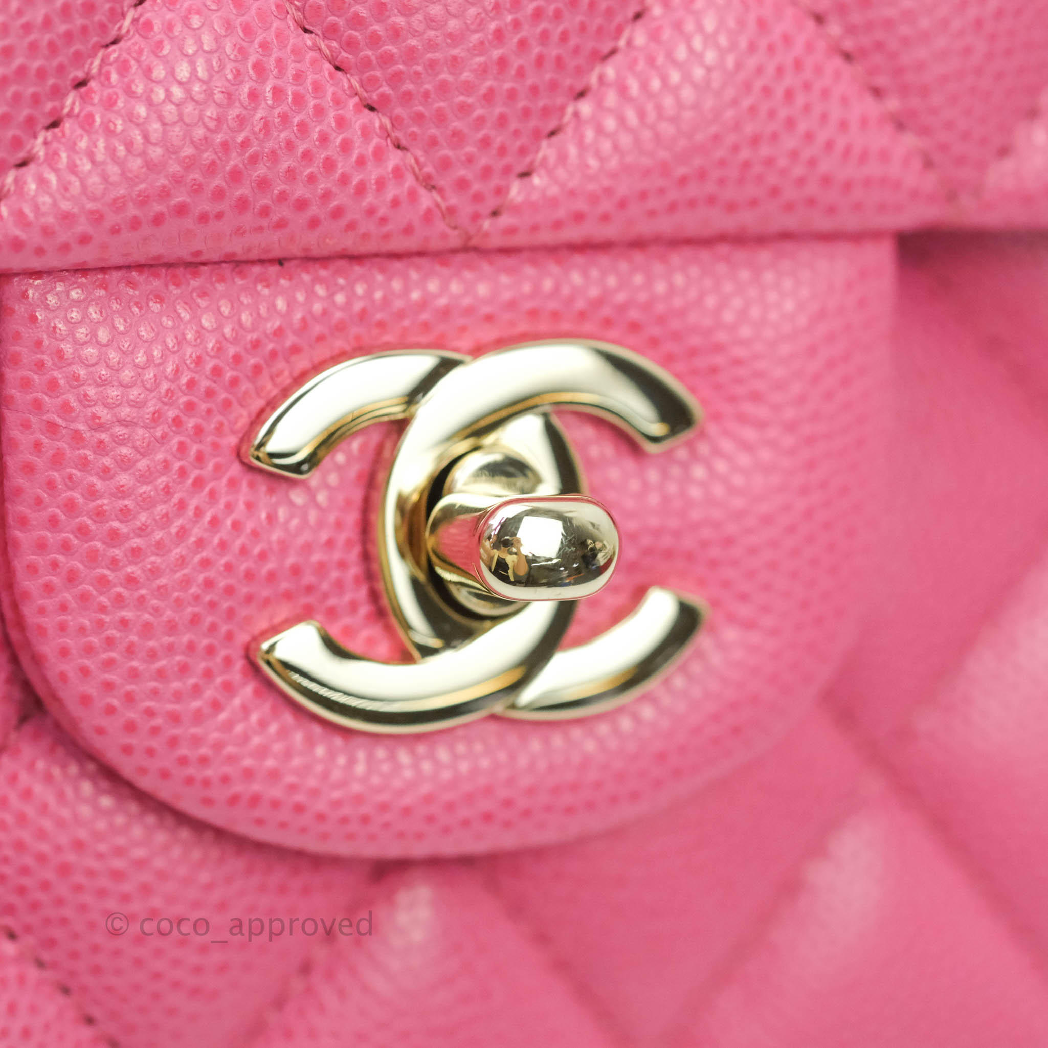 Chanel Classic Medium Double Flap Bag in Pink Caviar Leather with Gold Hardware - Perfect for Date Night & Special Occasions