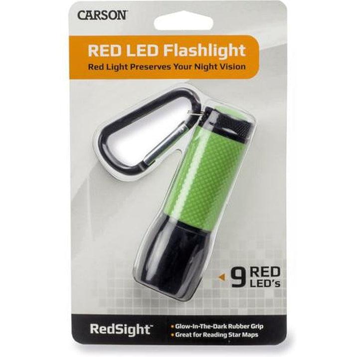 Carson Red LED Flashlight - High Power, Long Lasting, Waterproof for Camping, Hiking & Emergency Use