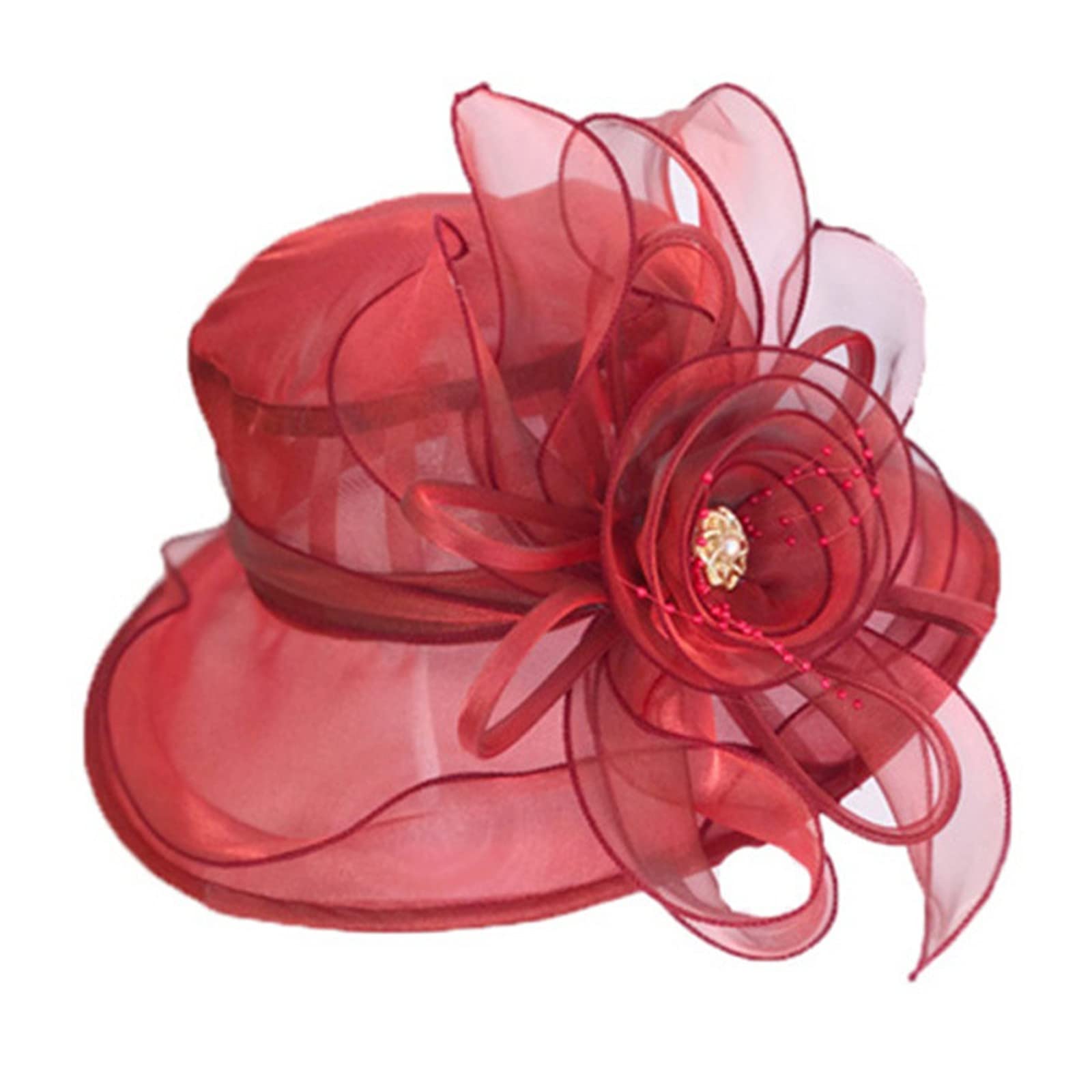 Elegant Women's Church Hats 2025 - Derby, Wedding & Tea Party Floral Sun Hats for Kentucky Dress Occasions | Perfect for Sunday Service, Garden Parties & Special Events