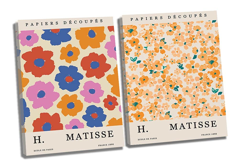 Henri Matisse Canvas Wall Art - 2 Piece Modern Framed Prints (14