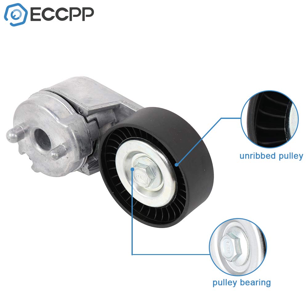 ECCPP Belt Tensioner Assembly Replacement for 2000-2004 Jeep Grand Cherokee & 2002-2006 Jeep Wrangler - Durable Engine Accessory for Smooth Performance - Perfect for Off-Roading and Daily Commuting