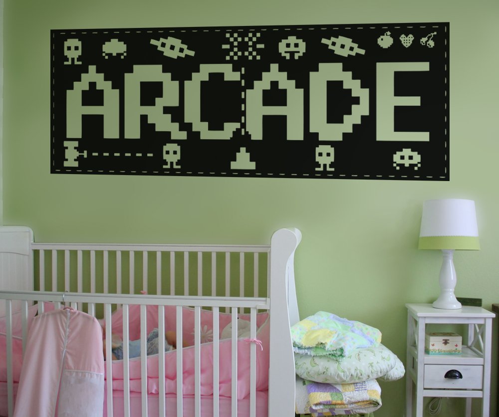 Retro Arcade Vinyl Wall Decal Sticker - OS_AA442B - Perfect for Game Room, Man Cave & Teen Bedroom Decor