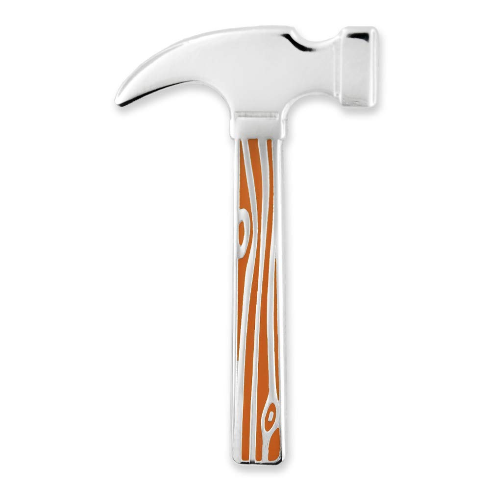 PinMart Hammer Tool Enamel Lapel Pin - Vintage Construction Worker Badge for Jackets, Hats & Backpacks - Perfect for DIY Enthusiasts, Carpenters & Handyman Gifts