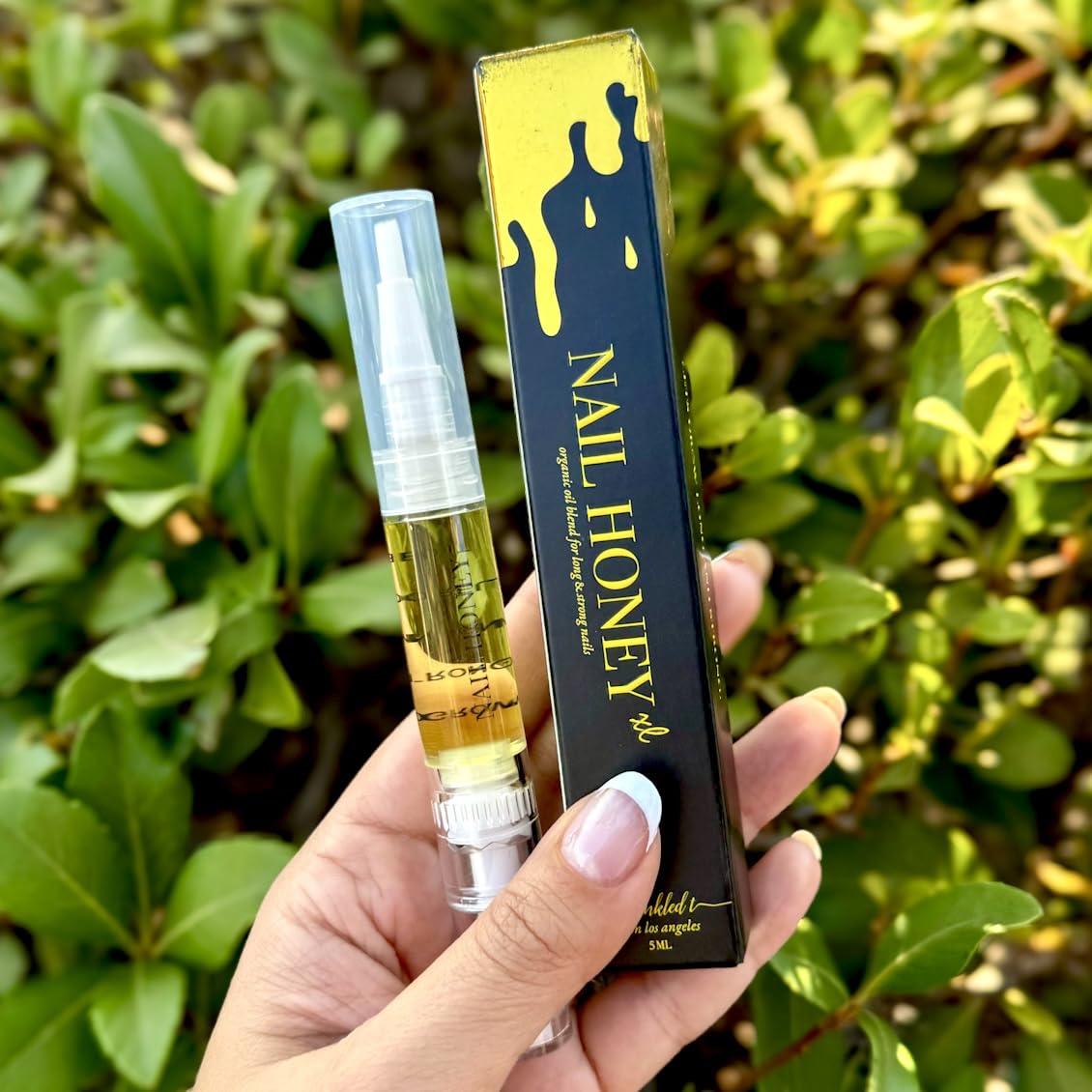 Organic Nail Strengthening Treatment for Growth & Moisture | Twinkled T Nail Honey Cuticle Oil | XL Refillable Pen | Perfect for At-Home Manicures & Salon Nail Care