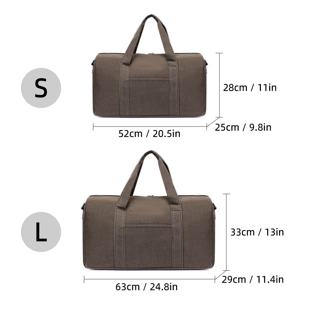 Durable Canvas Travel Duffel Bag - Large Capacity Gym Bag for Men & Women - Perfect for Outdoor Sports, Gym Workouts & Weekend Getaways
