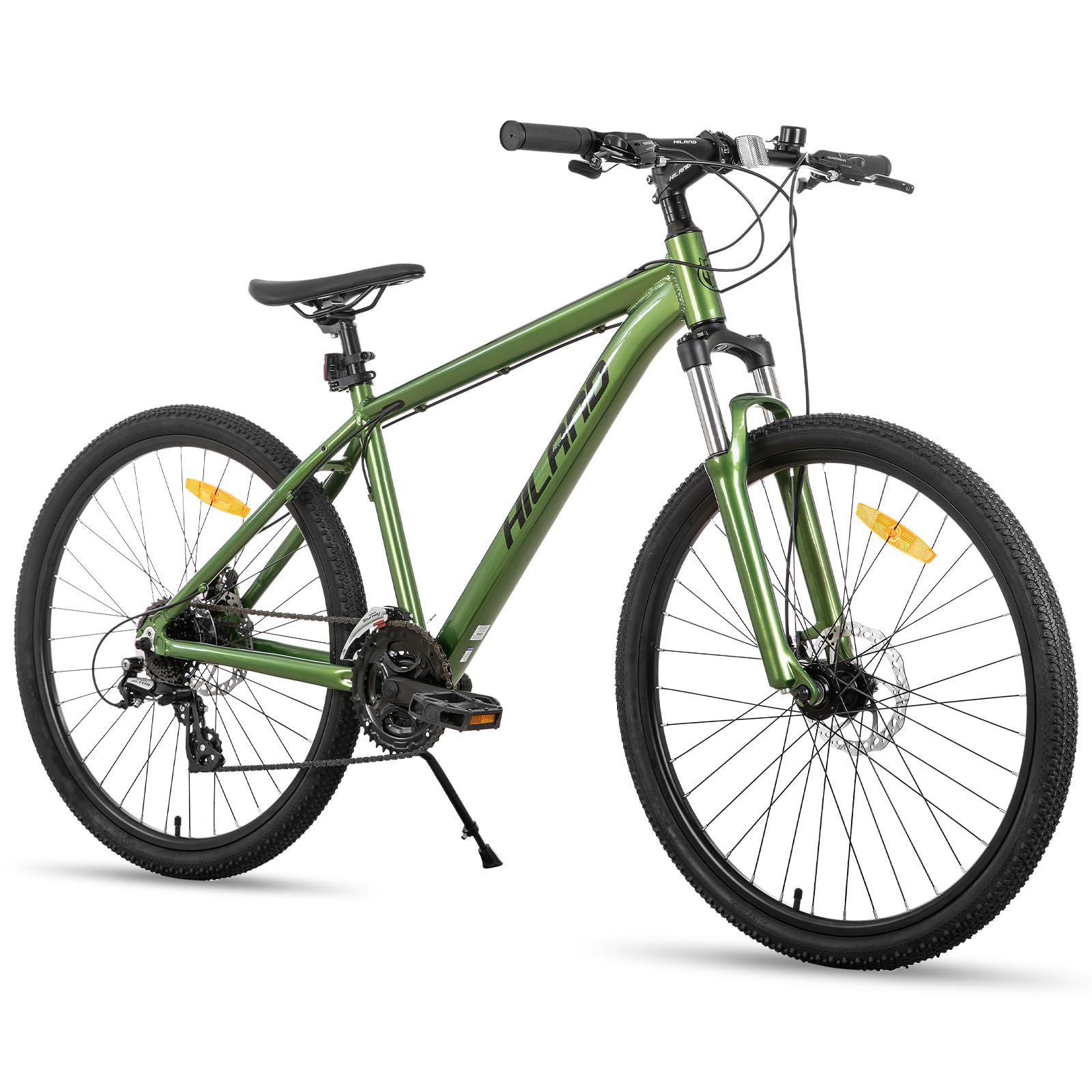 Hiland 26 Inch Mountain Bike for Men & Women - 24-Speed Drivetrain, Lock-Out Suspension Fork, Disc Brakes - Perfect for Trail Riding, Commuting & Outdoor Adventures