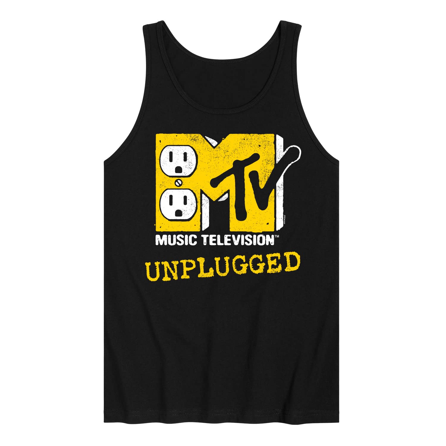 HYBRID APPAREL MTV Unplugged Men's Jersey Tank Top - Breathable Muscle Tee for Gym, Workout & Casual Wear
