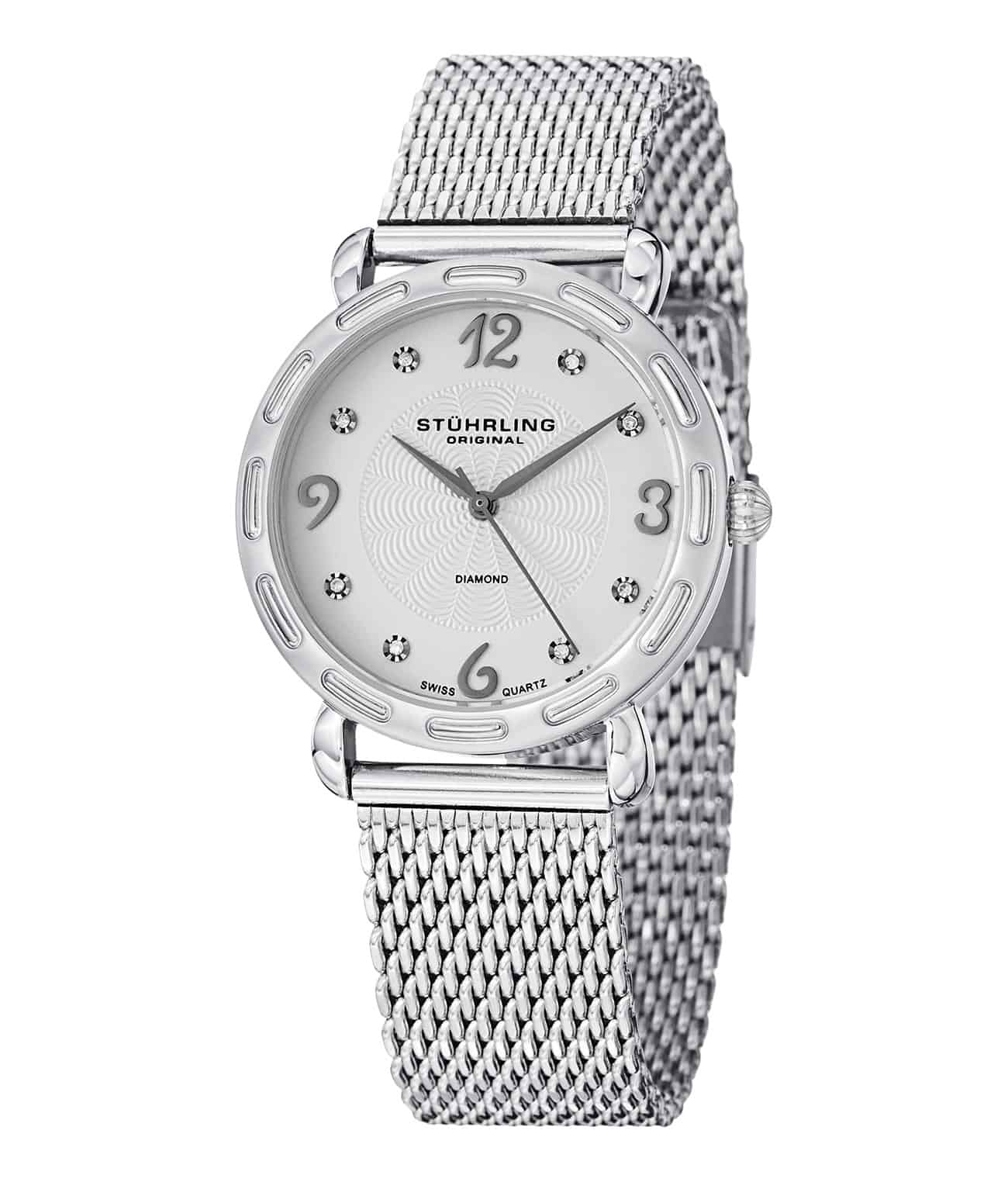 Black Dial / Silver Case / Silver Stainless Steel Bracelet Foldover Buckle