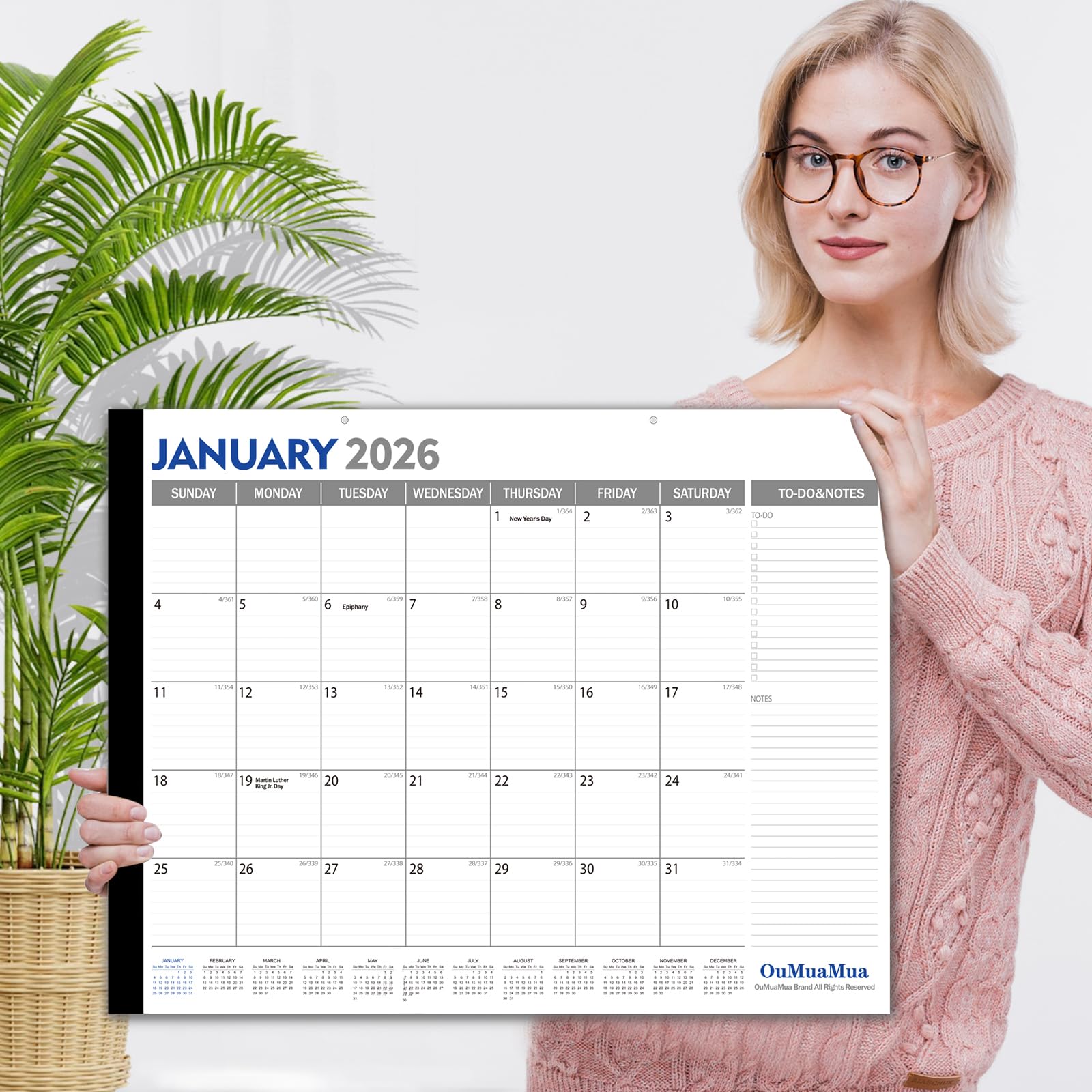 GuassLee 2025-2026 Large Desk Calendar 22