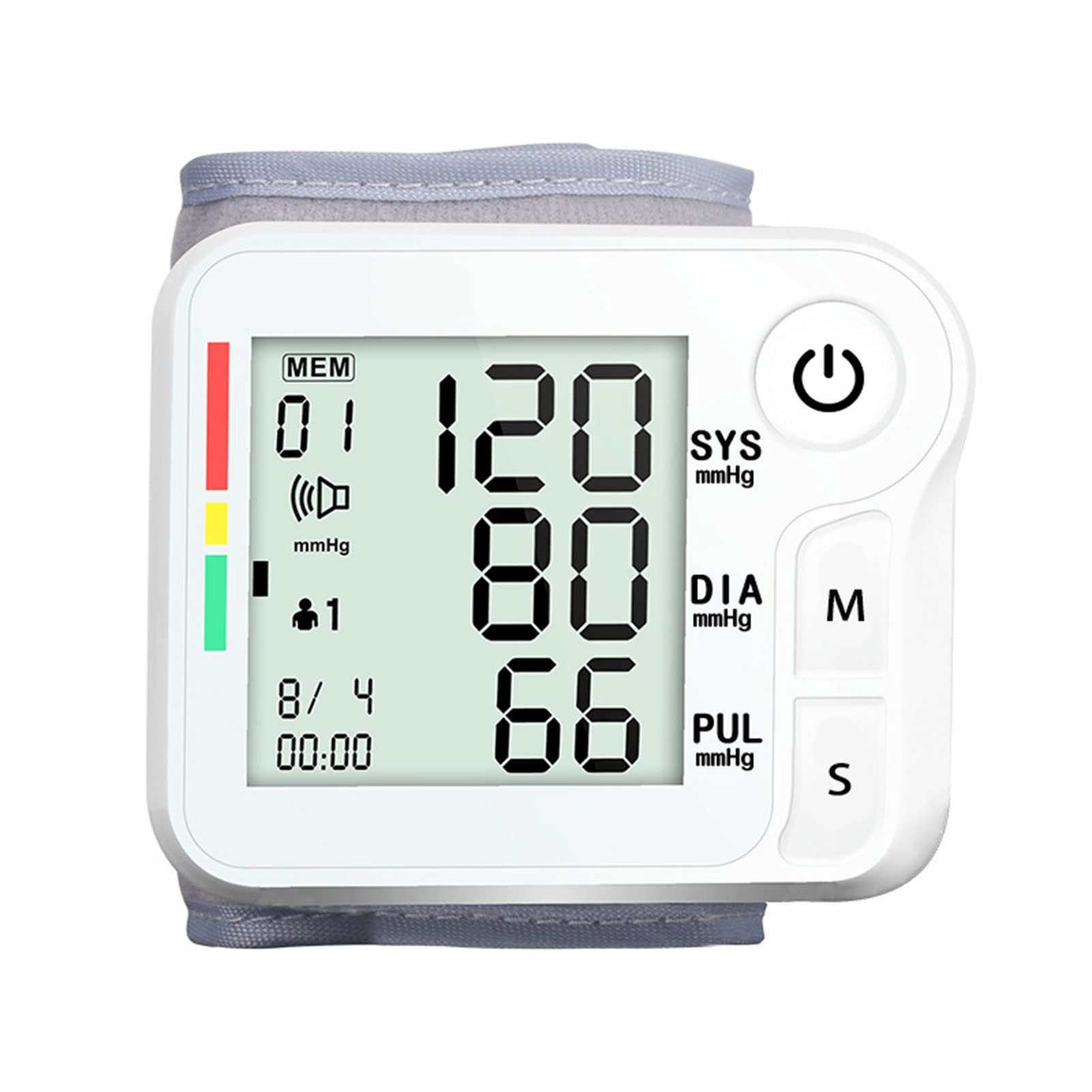 SSLCWL Automatic Digital Blood Pressure Monitor with Wrist Cuff - Smart BP Machine with LCD HD Display & Heart Rate Tracking for Home Health Monitoring | Perfect for Seniors, Travel & Daily Health Checkups