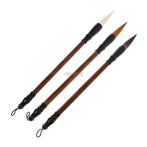 Premium Chinese Calligraphy Brush Set - Large Wool, Wolf & Bear Hair Brush for Kanji, Sumi-e & Ink Painting - Ideal for Artists, Beginners & Home Decor