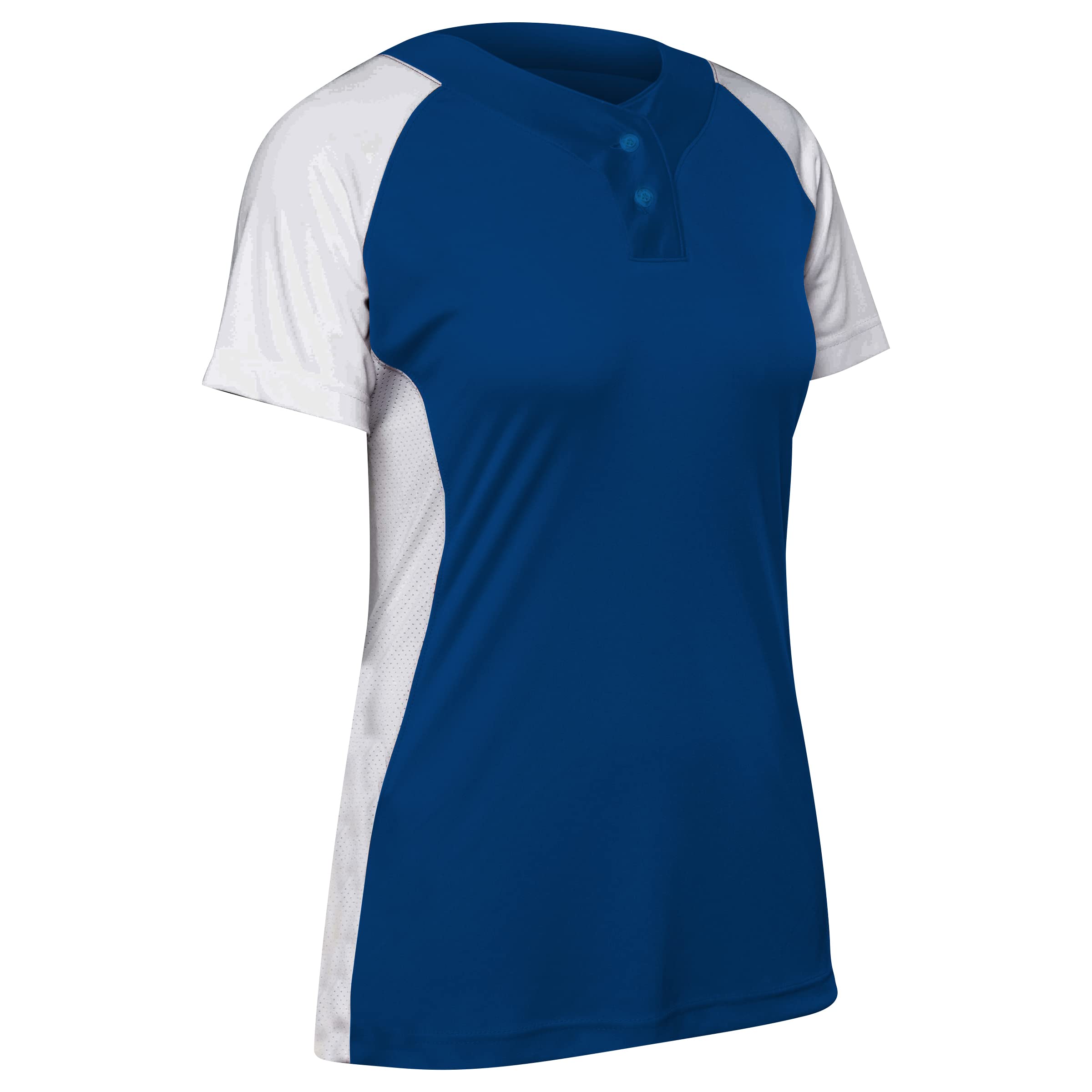 CHAMPRO Women's Softball Jersey - Breathable 2-Button Short Sleeve Uniform Top for Fastpitch & Slowpitch Games | Perfect for Practice, Tournaments & Team Sports