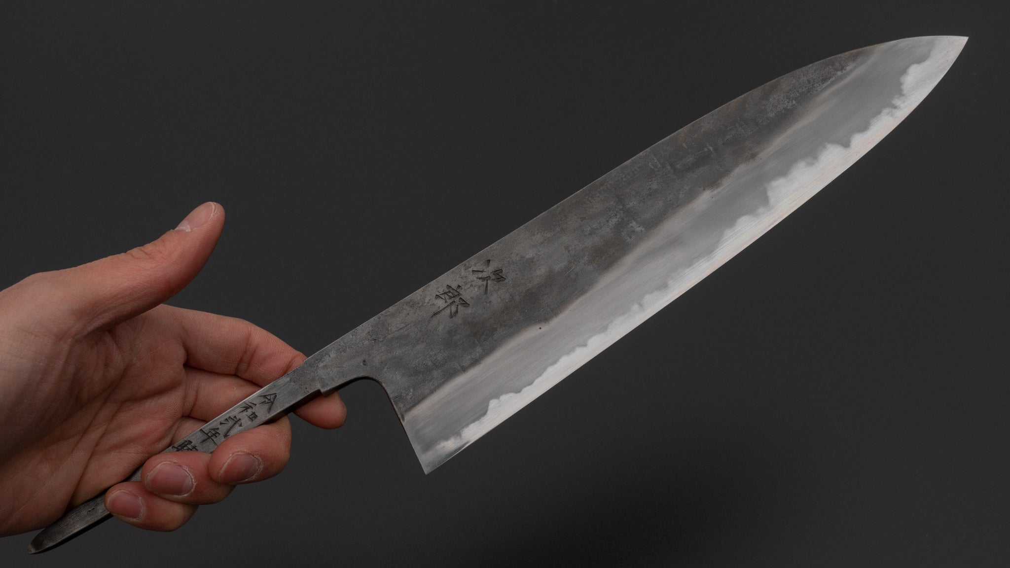 Jiro Tsuchime Wa Gyuto 240mm Japanese Chef Knife - Handcrafted High Carbon Steel Kitchen Knife for Professional Chefs & Home Cooking, Perfect for Slicing, Dicing & Meat Cutting