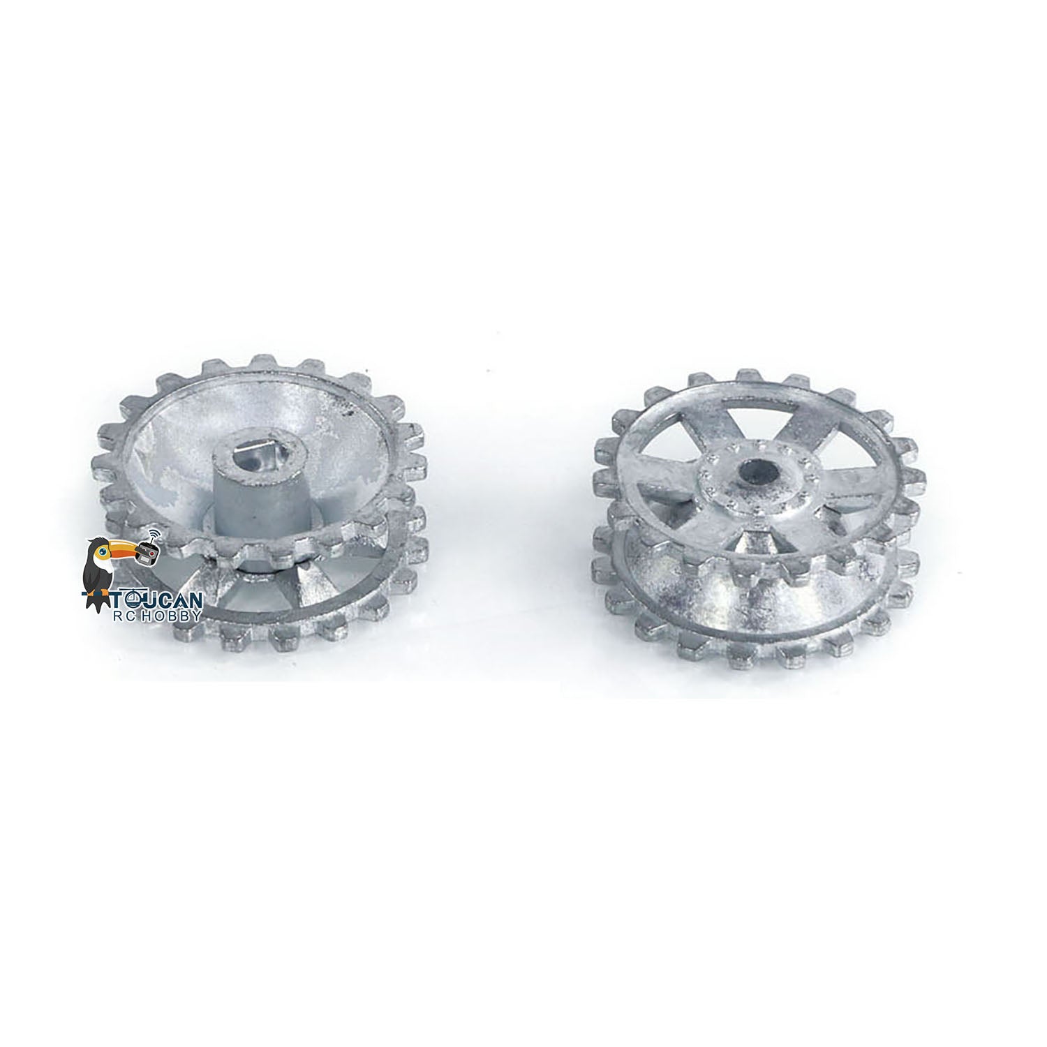 1 Pair Metal Sprockets Driving Wheel & Idler Wheel for HengLong 1/16 RC Battle Tank 3858 3859 - German Panzer IV F F2 Military Armored Car Replacement Parts - Perfect for RC Tank Enthusiasts & Model Collectors