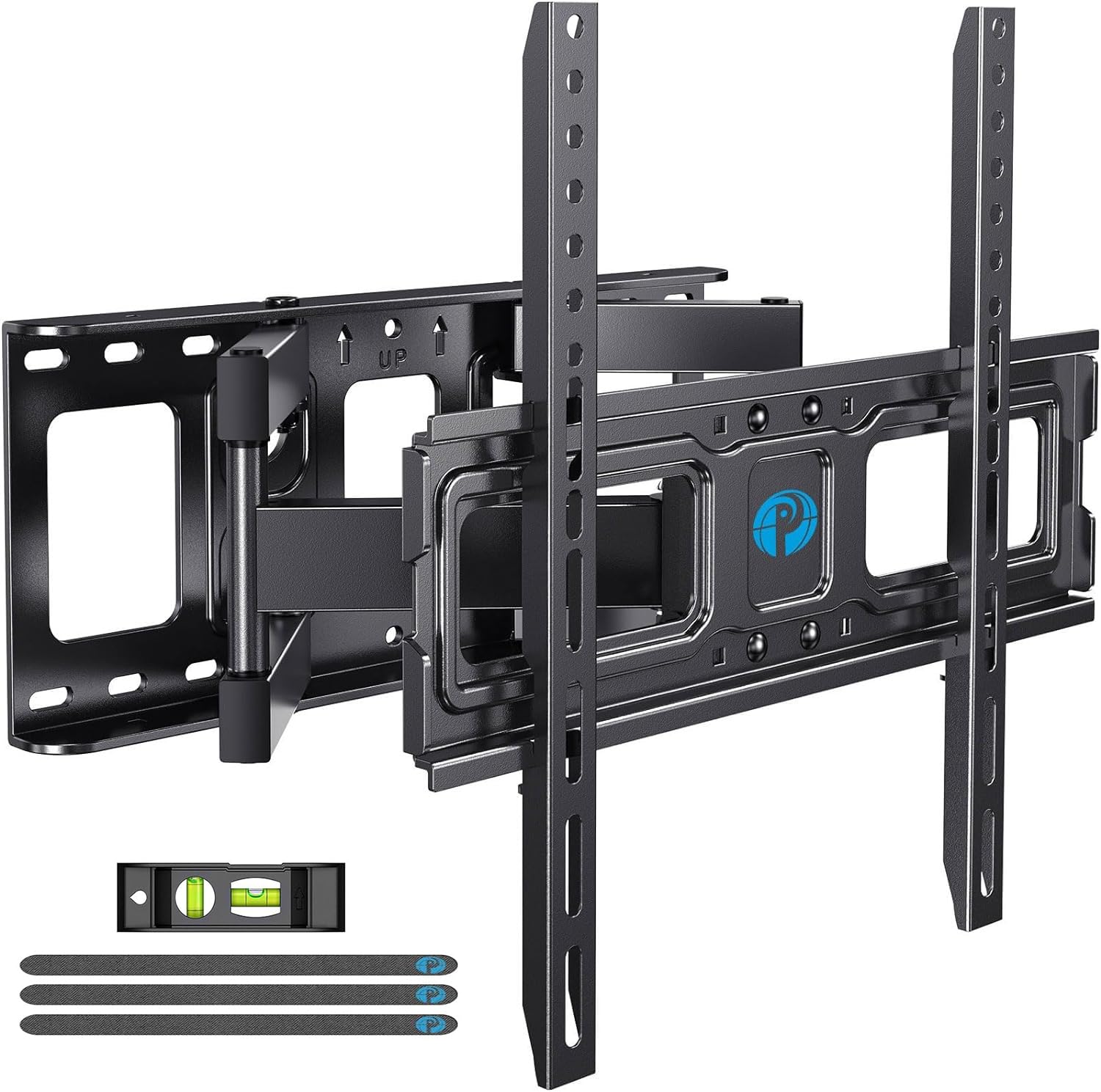 Pipishell Full Motion TV Wall Mount for 26-65 inch LED LCD OLED 4K TVs up to 99lbs - Articulating Swivel Tilt Extension Bracket with Max VESA 400x400mm - Fits 12/16 Inch Wood Studs - Perfect for Living Room, Bedroom & Home Theater Setup