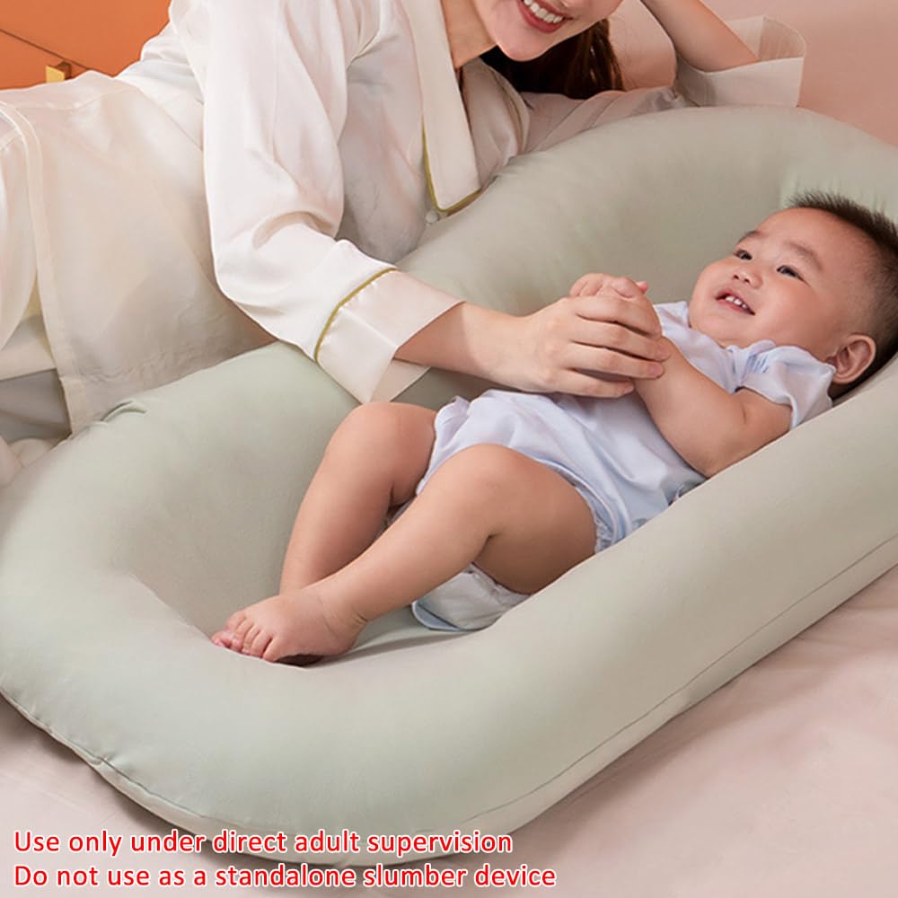 Best Baby Lounger Pillow for Newborns - Soft Infant Lounger for Rest, Play & Tummy Time - Breathable & Portable Baby Nest (Blue) - Perfect for Nursery, Travel & Daycare