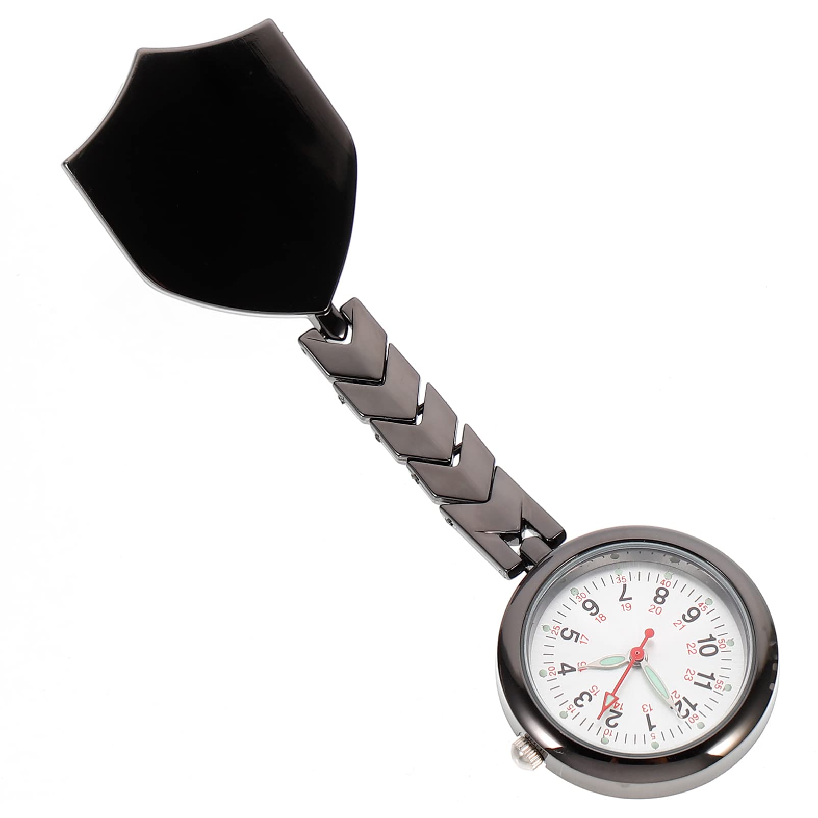 Vintage Nurse Fob Watch - Retractable Digital Pocket Watch with Brooch Clip for Medical Professionals | Christmas Gift for Nurses, Doctors & Healthcare Workers | Perfect for Clinical Shifts, Hospital Duty & Medical Use (Black)