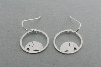 Elephant in Circle Earrings - Boho Chic Dangle Jewelry for Women, Perfect for Festivals, Parties & Everyday Wear
