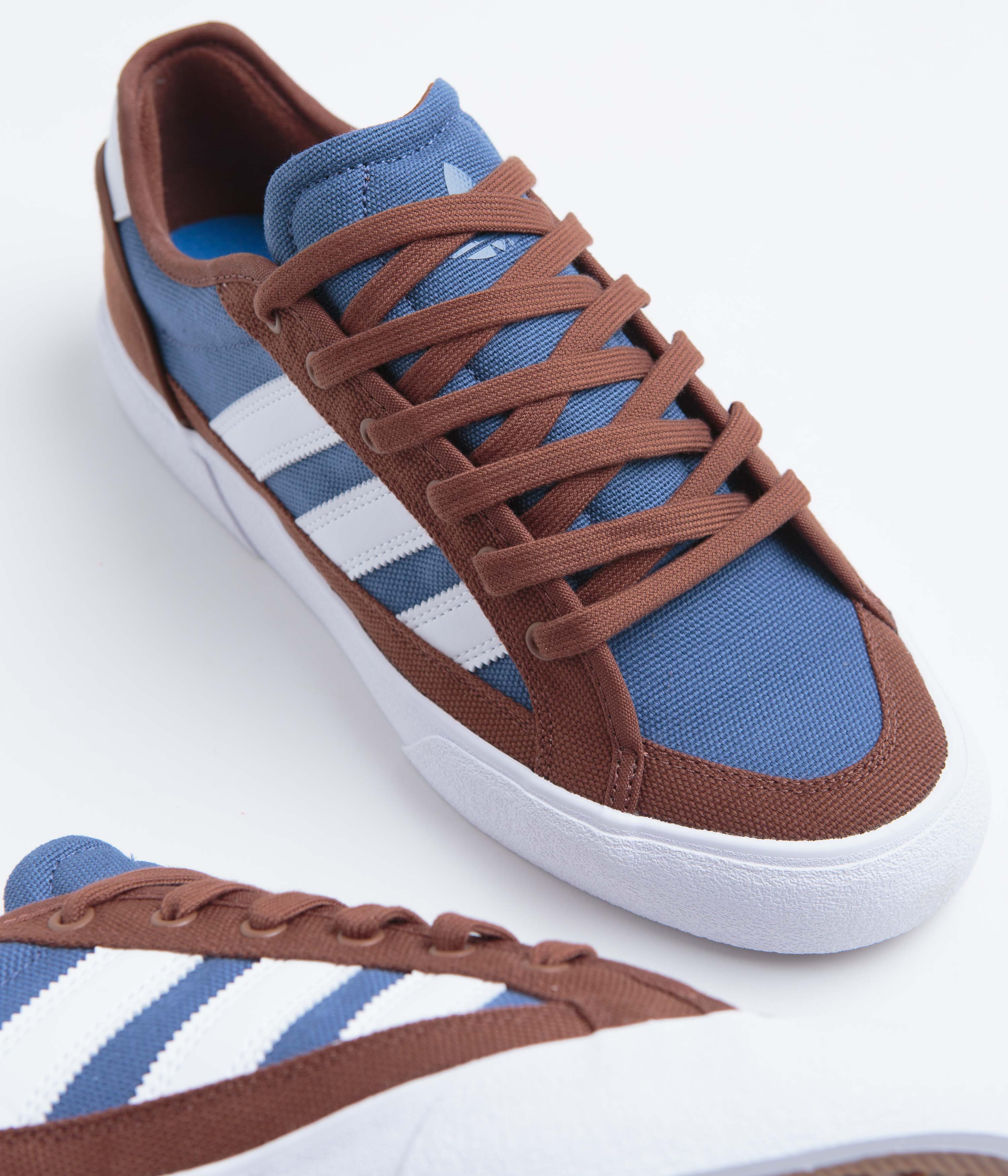 Adidas Court TNS Premiere Shoes for Men - Brown/FTWR White/Crew Blue - Tennis & Casual Sneakers for Everyday Wear