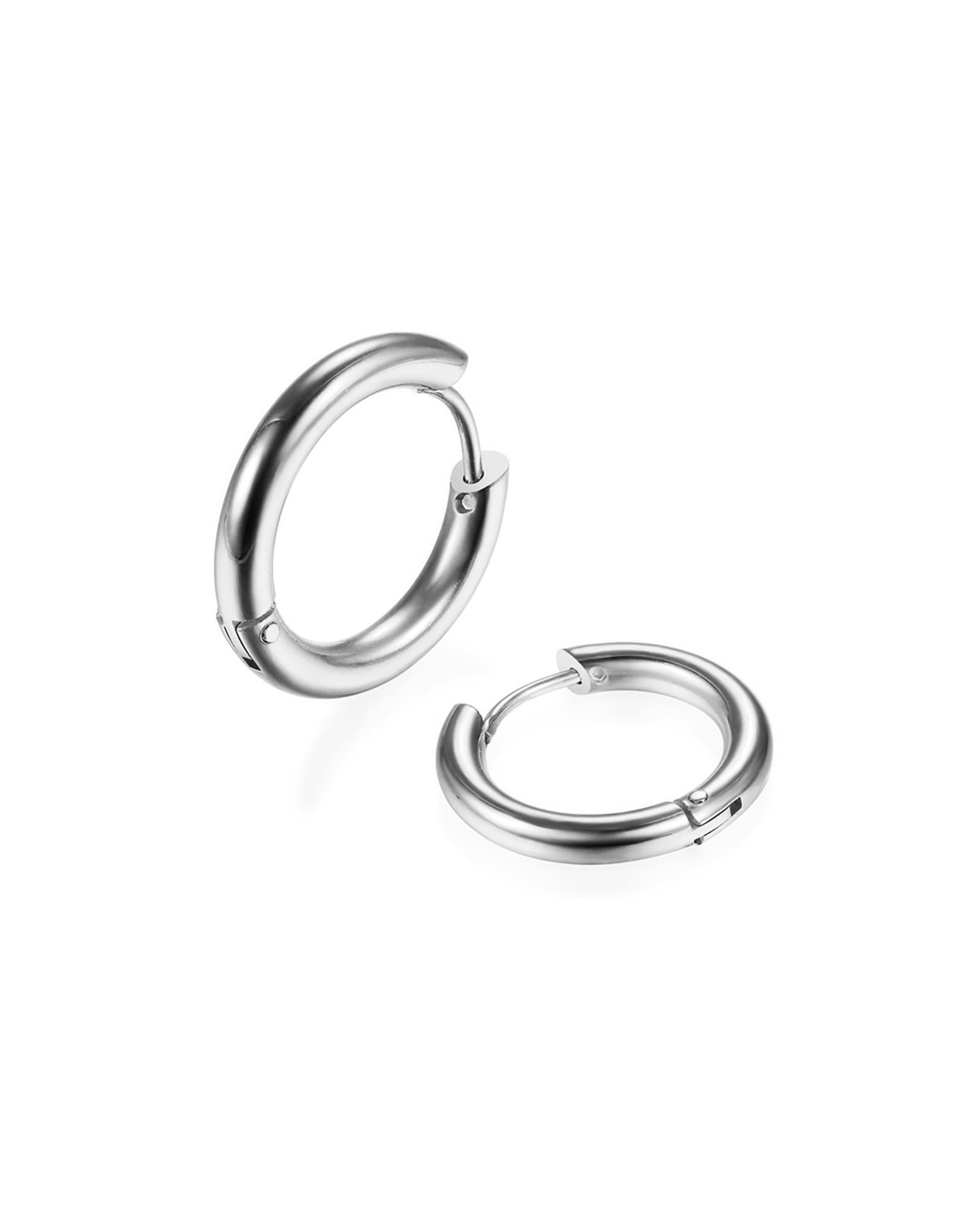Hypoallergenic 316L Surgical Stainless Steel Huggie Hoop Earrings - 6mm/8mm/10mm/11mm/12mm/14mm Sizes - Cartilage, Helix & Lobe Piercing Jewelry for Men & Women - Perfect for Daily Wear, Work & Special Occasions