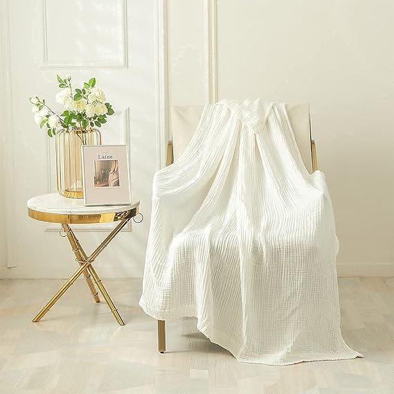 EMME 100% Cotton Muslin Thermal Blanket 60