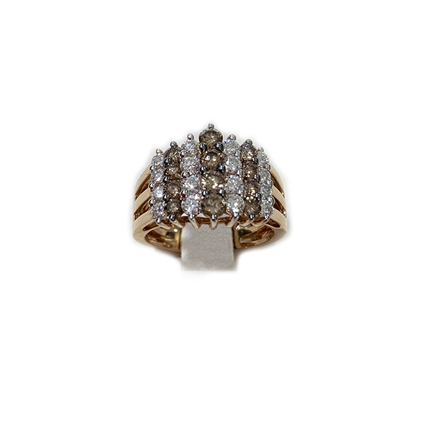 14K Rose Gold Brown Diamond Ring for Women - Elegant Vintage Style Engagement & Wedding Band - Perfect for Anniversaries, Proposals & Special Occasions