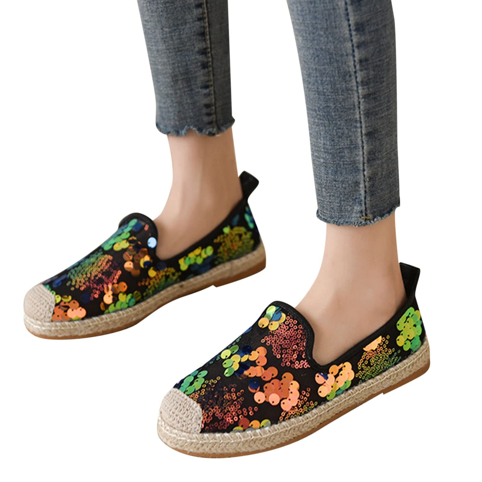 Women's Comfortable Leopard Print Flats - Soft Round Toe Fisherman Shoes with Mesh Upper for Plantar Fasciitis | Lightweight Dressy Casual Flats for Work, Travel & Everyday Wear