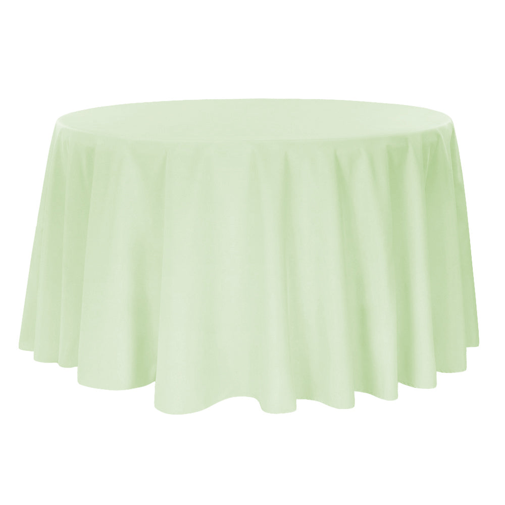 Premium Round Polyester Tablecloth 132-Inch - Sage Green for Elegant Dining & Special Events